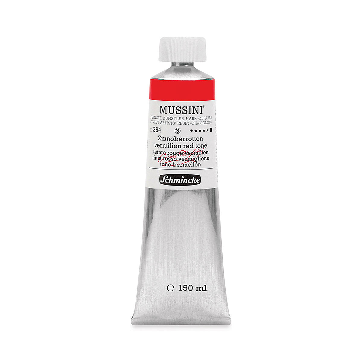 Schmincke Mussini Oil Color - Vermilion Red Tone, 150 ml tube