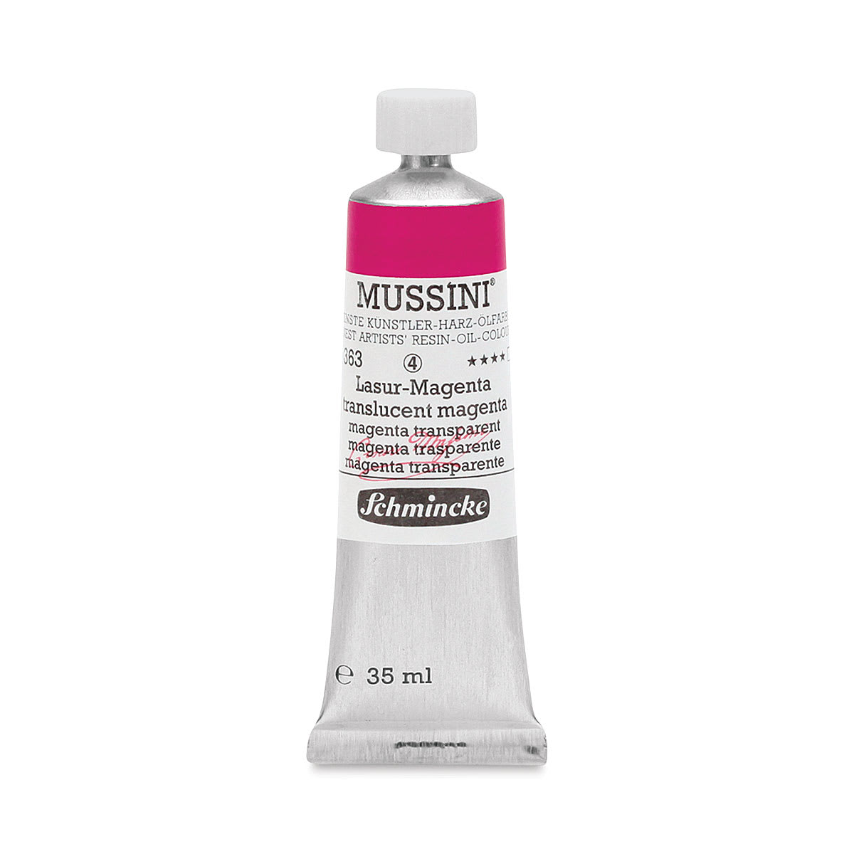 Schmincke Mussini Oil Color - Transparent, Translucent Magenta, 35 ml tube