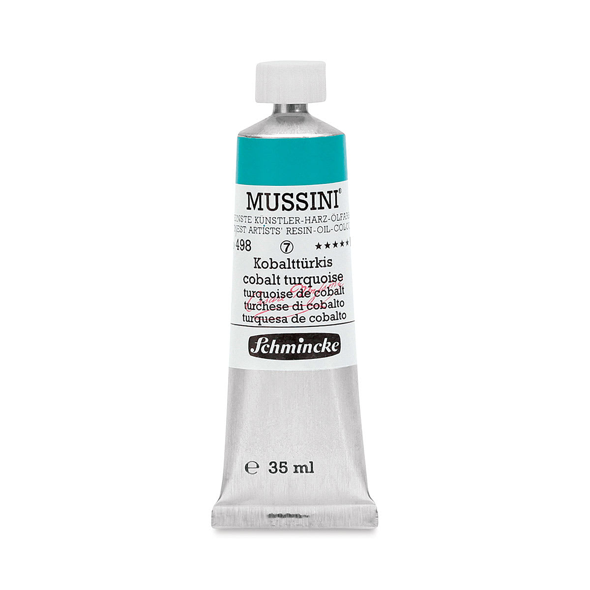 Schmincke Mussini Oil Color - Transparent, Cobalt Turquoise, 35 ml tube