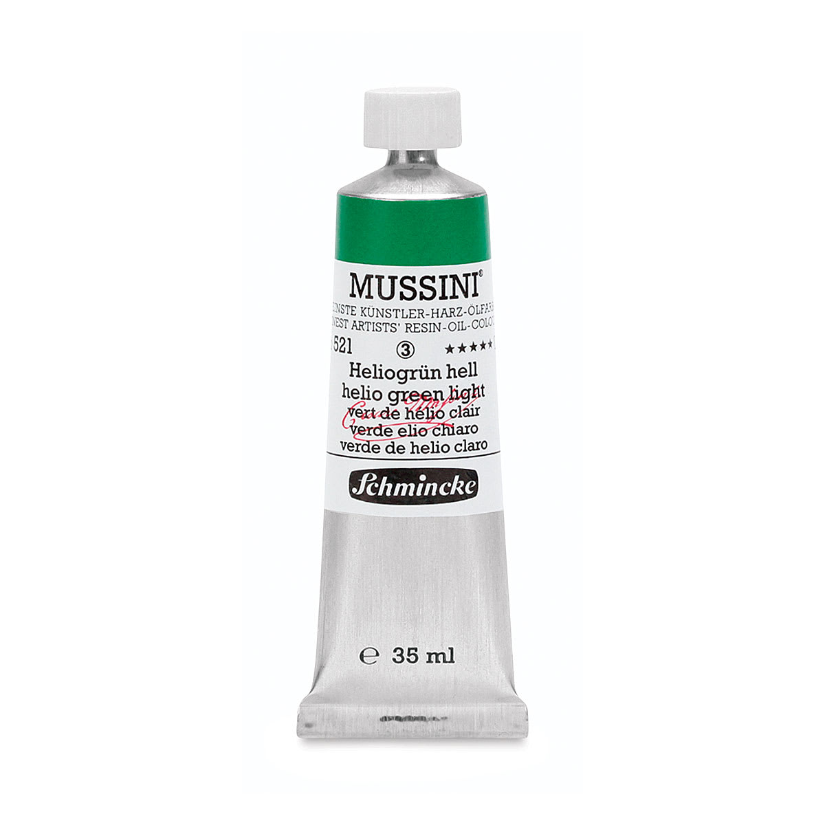 Schmincke Mussini Oil Color - Transparent, Helio Green Light, 35 ml tube