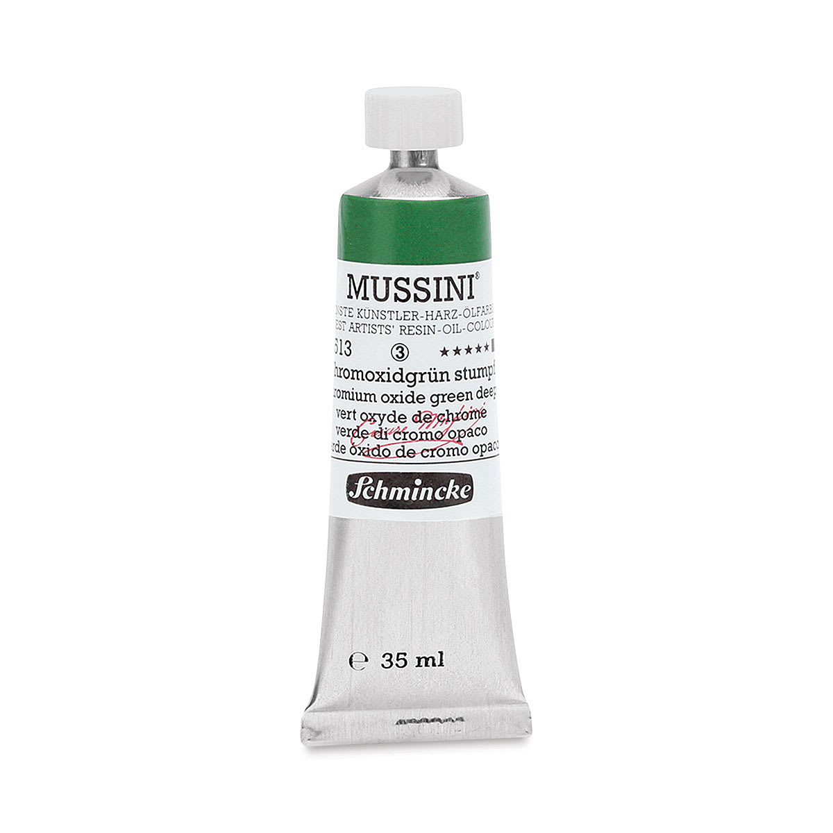 Schmincke Mussini Oil Colors - Chromium Oxide Green Deep, 35 ml tube