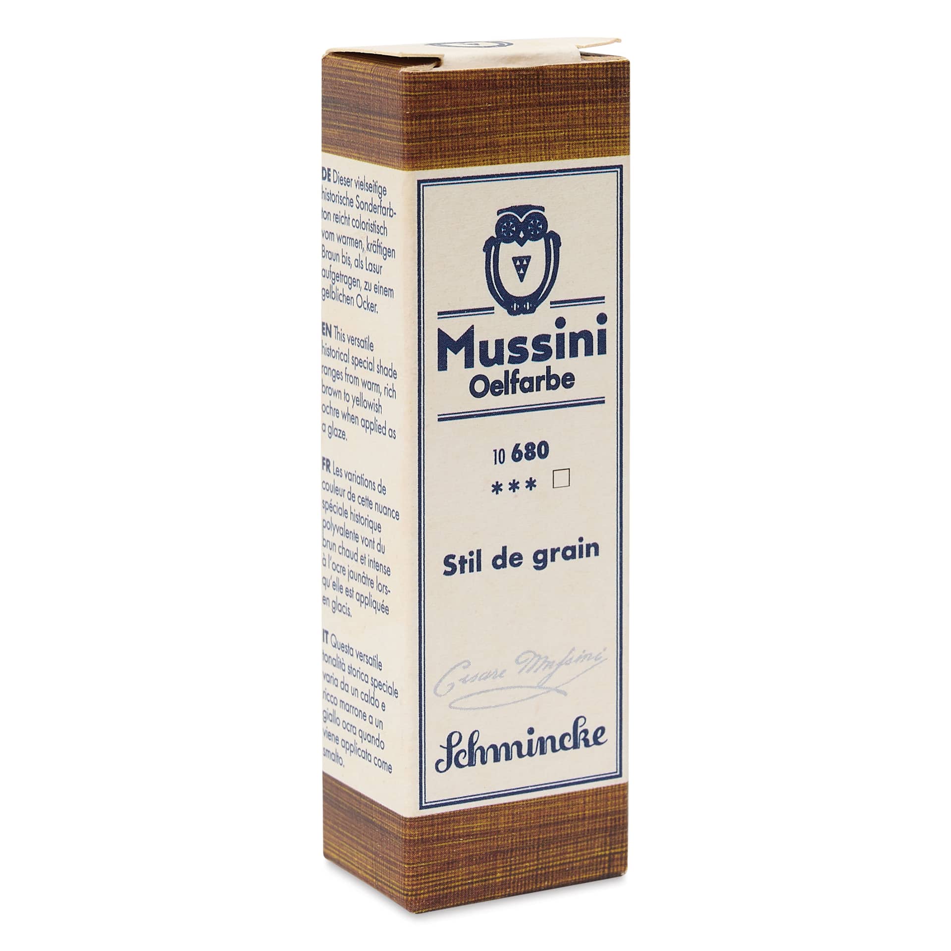 Schmincke Mussini Oil Color - Stil de Grain, 15 ml tube box