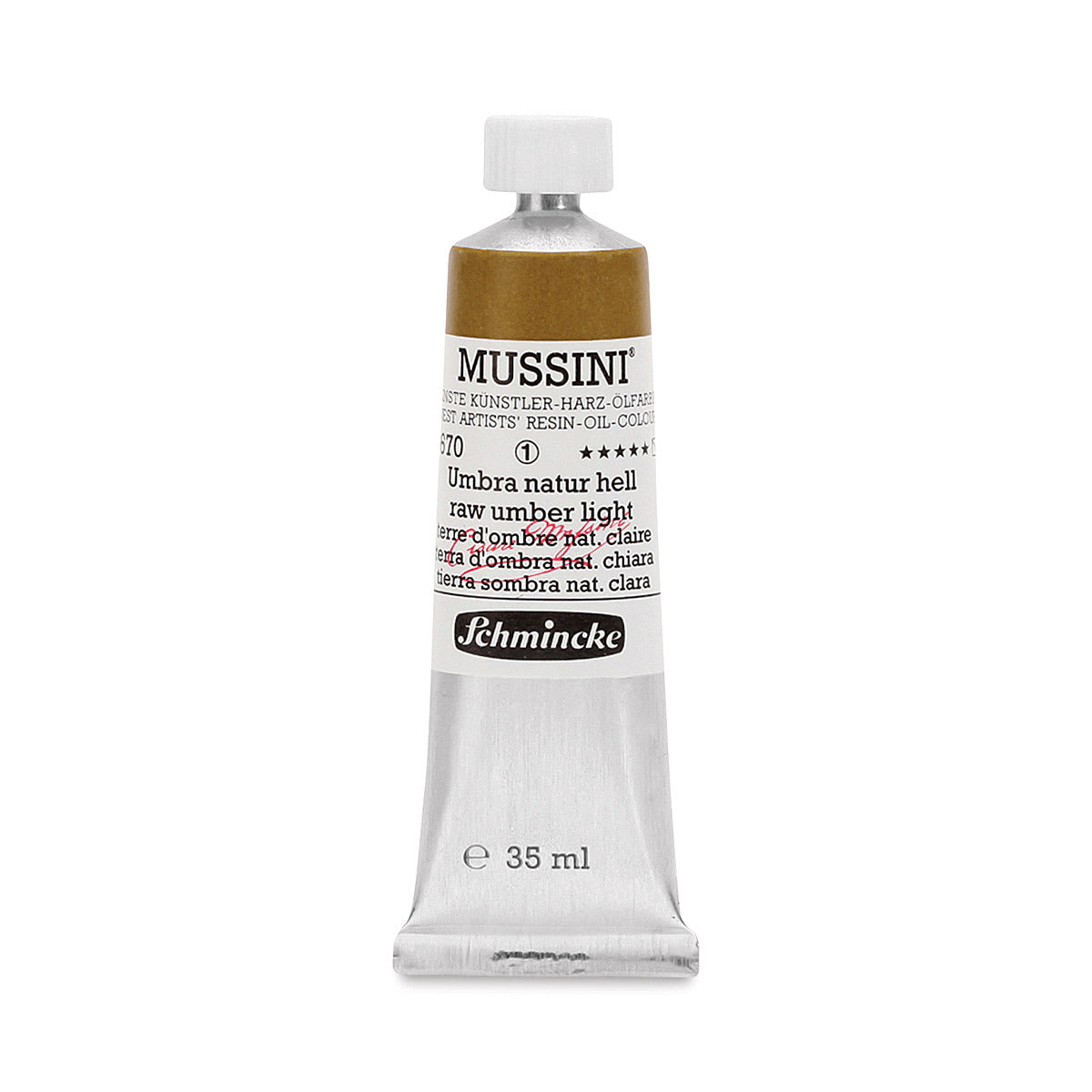 Schmincke Mussini Oil Color - Raw Umber Light, 35 ml tube