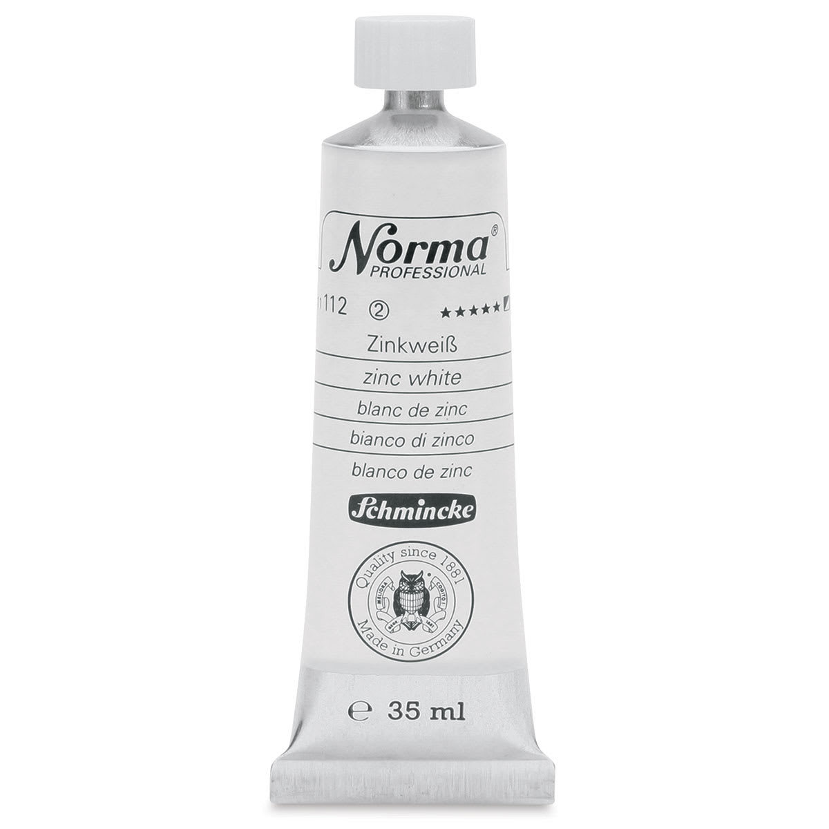 Schmincke Norma Professional Oil Paint - Zinc White, 35 ml, Tube