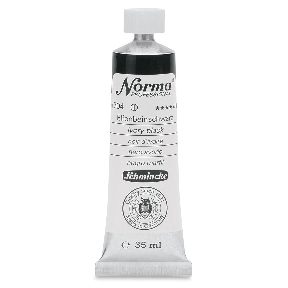 Schmincke Norma Professional Oil Paint - Ivory Black, 35 ml, Tube