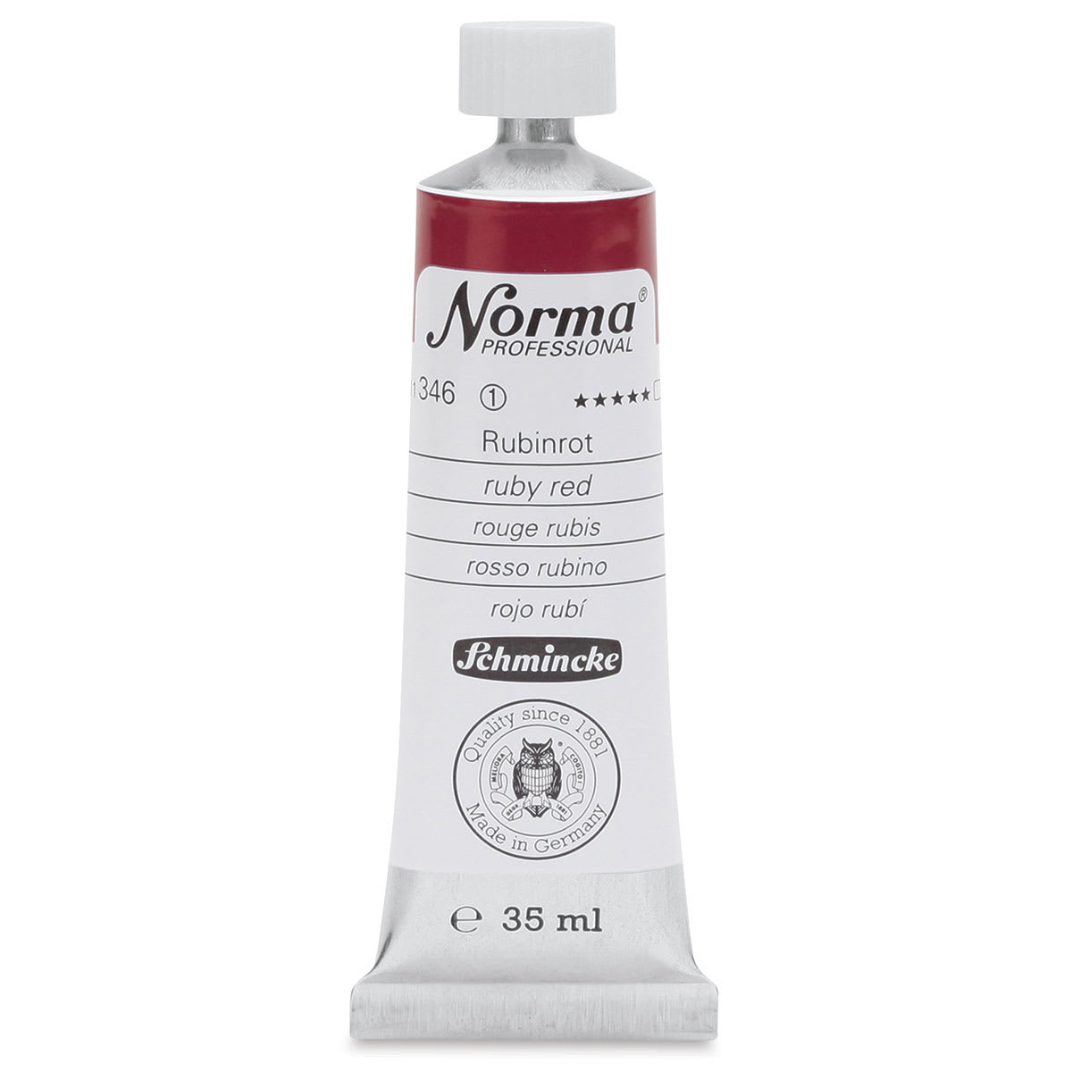 Schmincke Norma Professional Oil Paint - Ruby Red, 35 ml, Tube