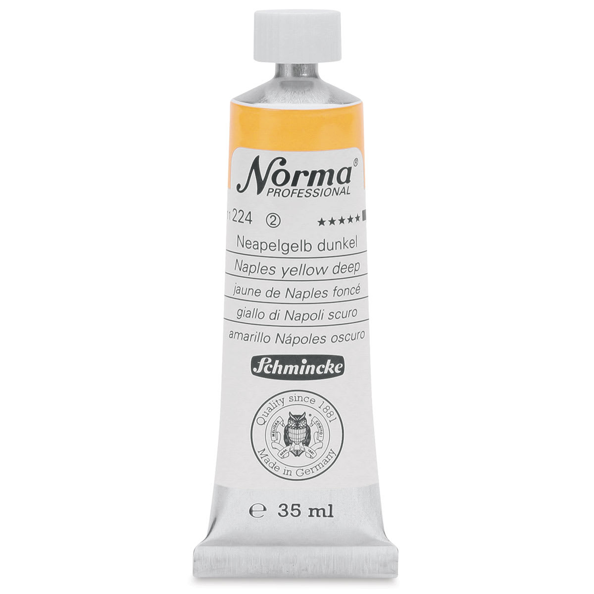 Schmincke Norma Professional Oil Paint - Naples Yellow, 35 ml, Tube