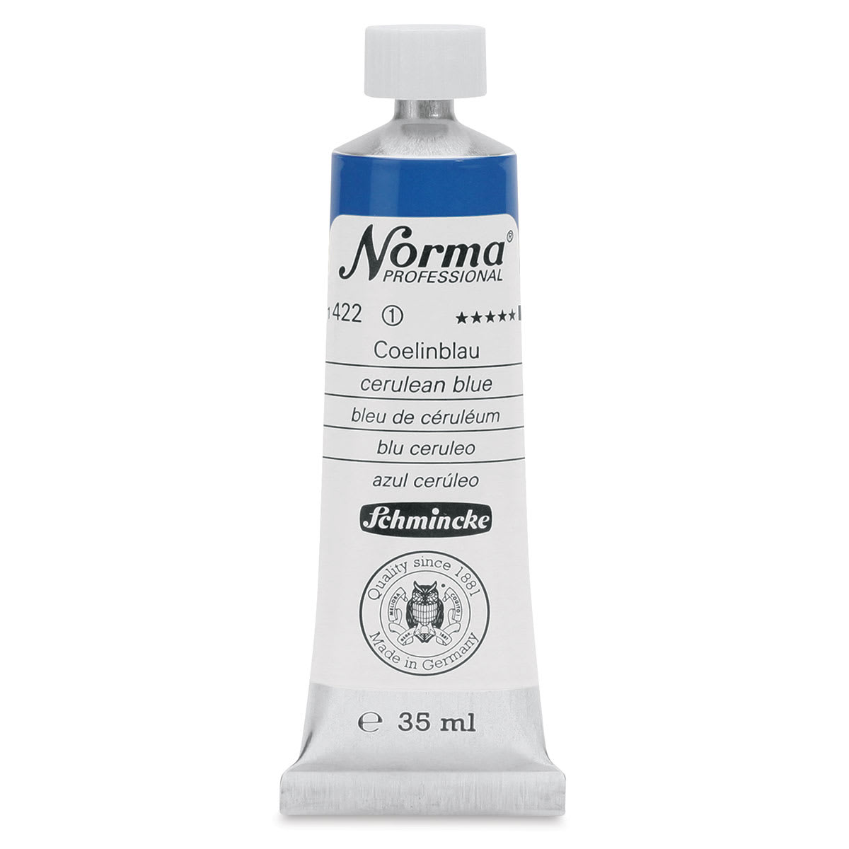 Schmincke Norma Professional Oil Paint - Cerulean Blue, 35 ml, Tube