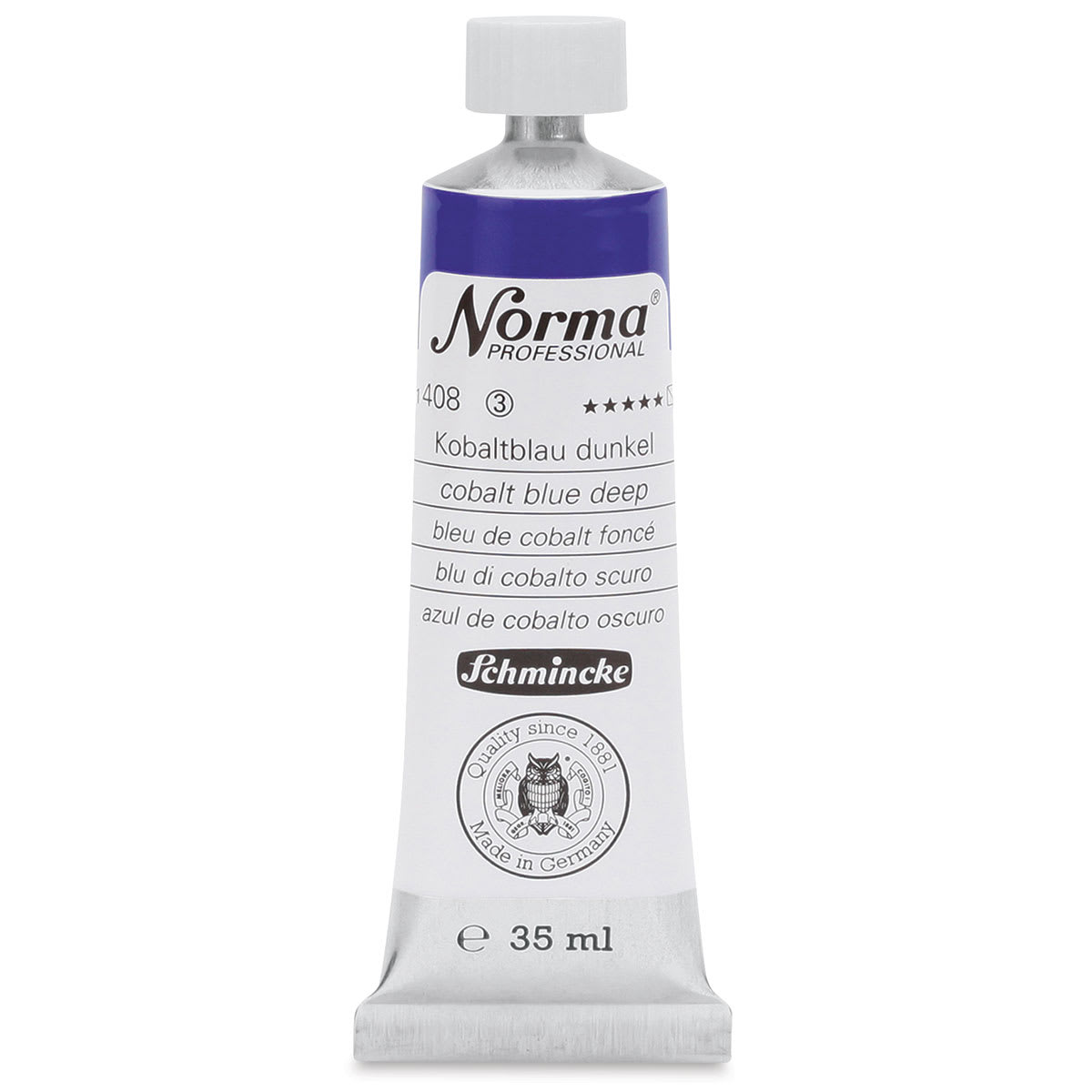 Schmincke Norma Professional Oil Paint - Cobalt Blue Deep, 35 ml, Tube