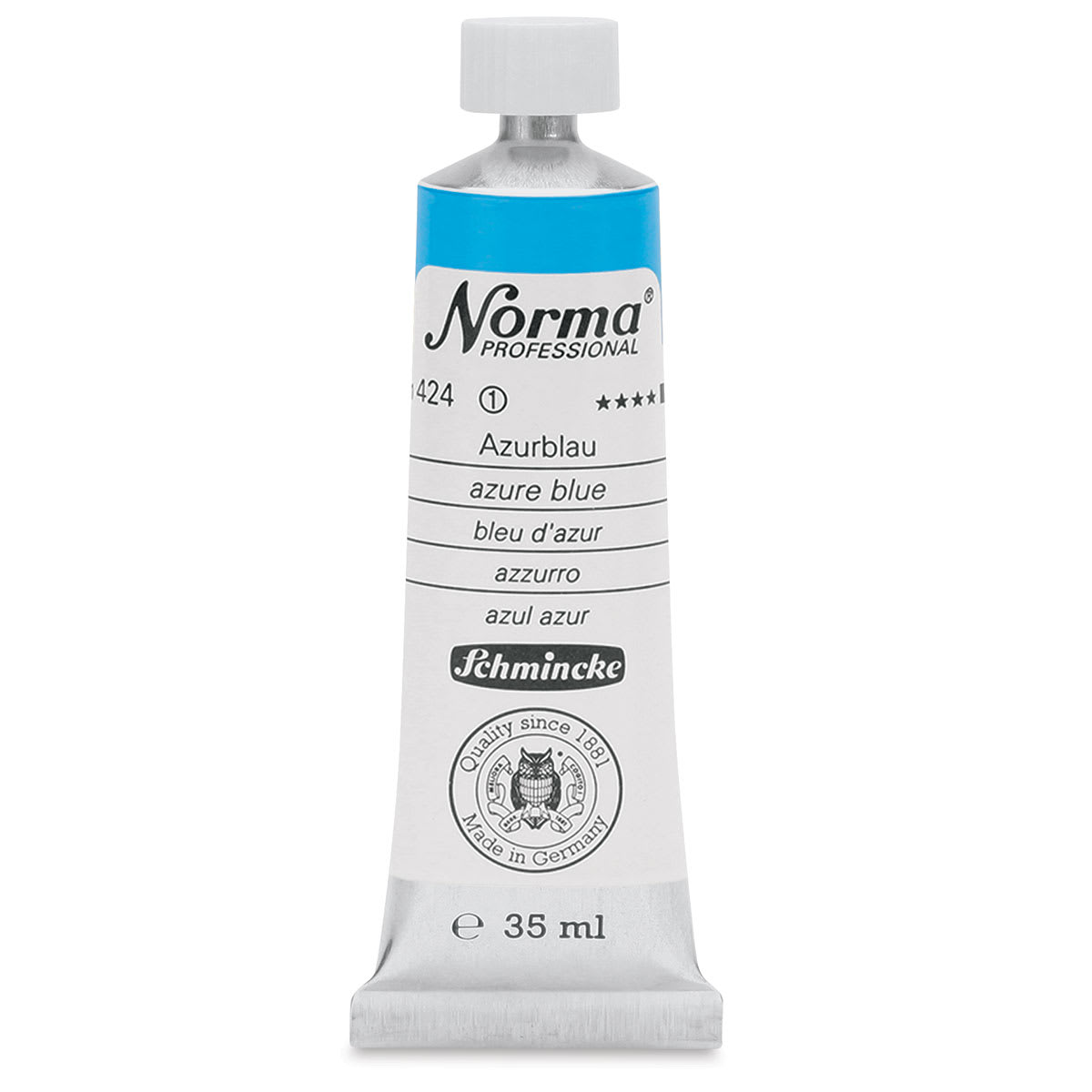 Schmincke Norma Professional Oil Paint - Azure Blue, 35 ml, Tube