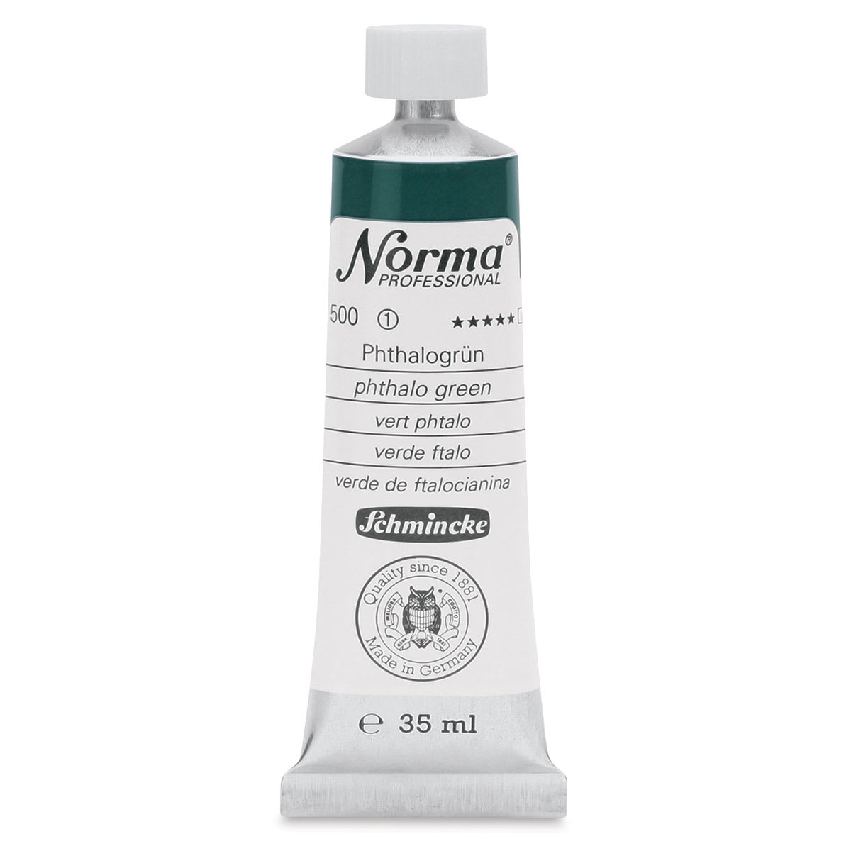 Schmincke Norma Professional Oil Paint - Phthalo Green, 35 ml, Tube