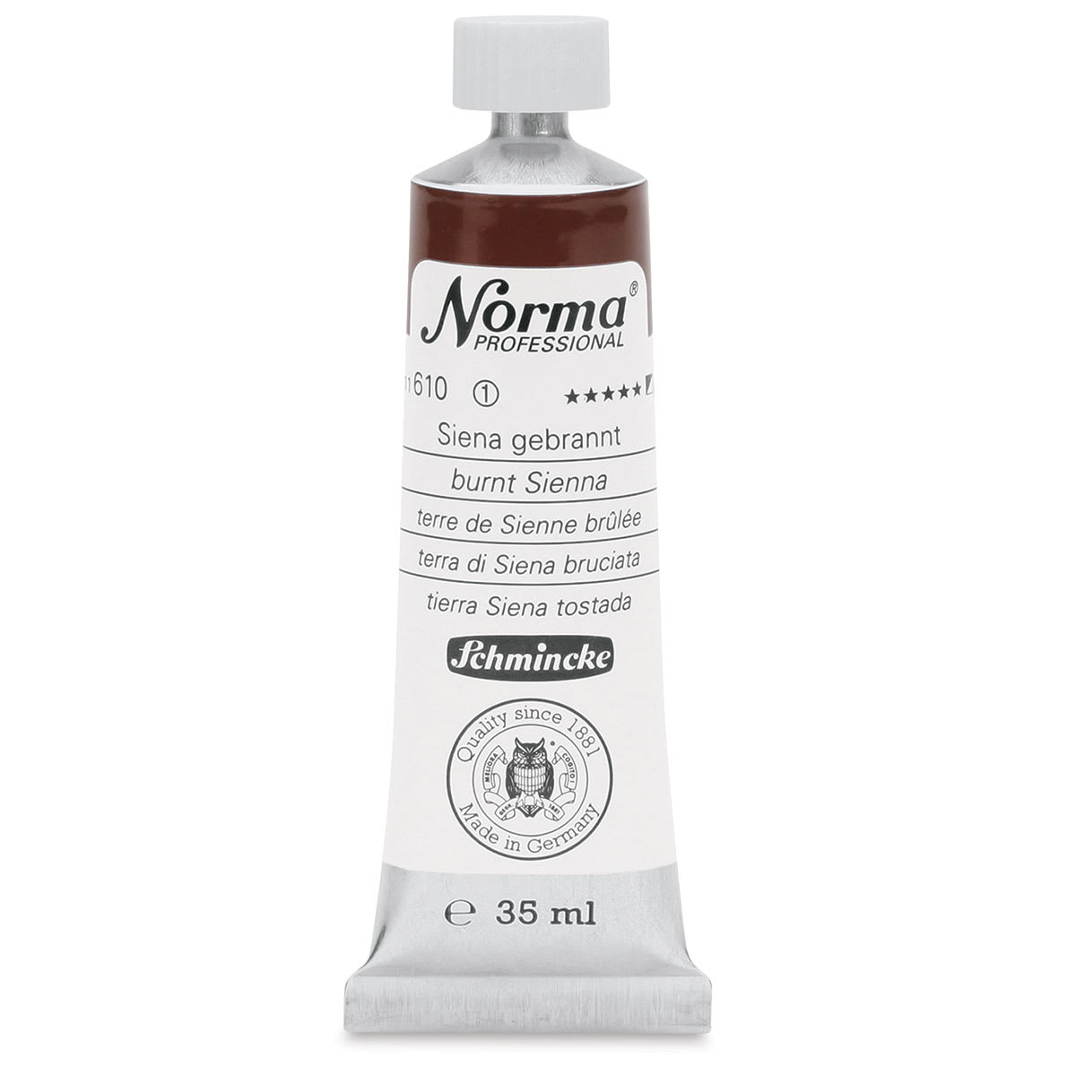 Schmincke Norma Professional Oil Paint - Burnt Sienna, 35 ml, Tube