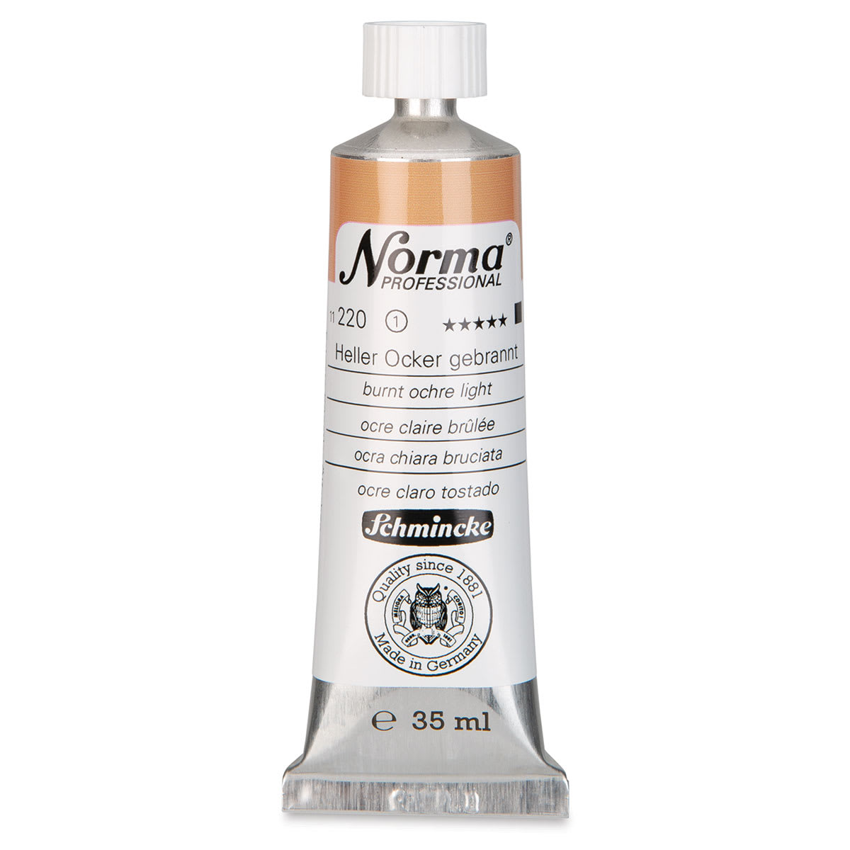 Schmincke Norma Professional Oil Paint - Burnt Ochre Light, 35 ml, Tube
