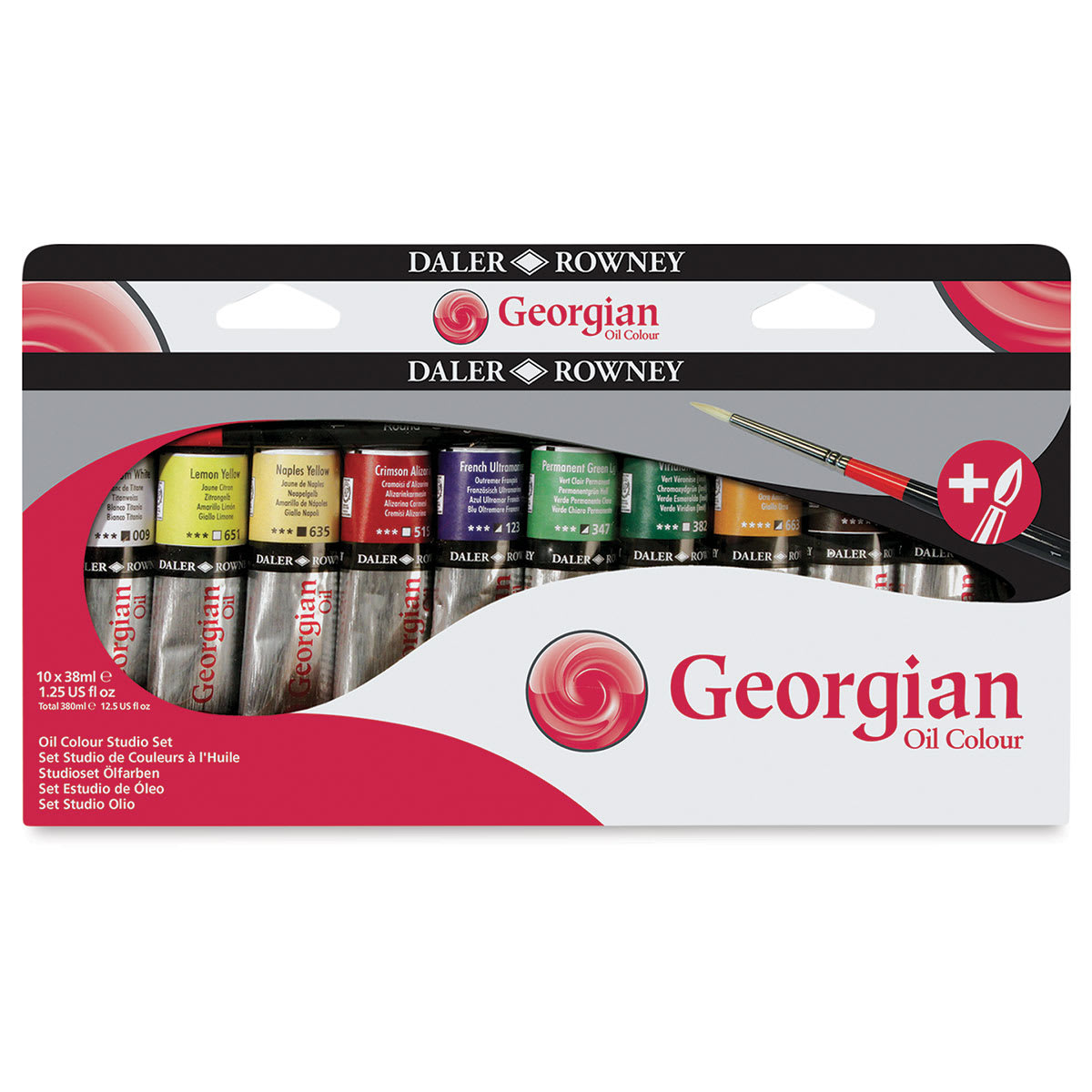 Daler-Rowney Georgian Oil Paint - Front of package of Studio Set of 10