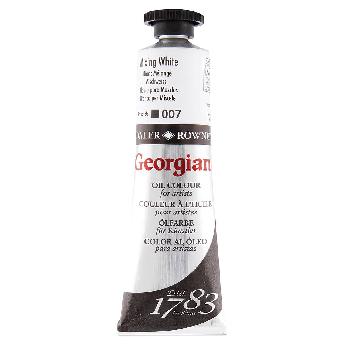 Daler-Rowney Georgian Oil Color - Mixing White, 38 ml tube