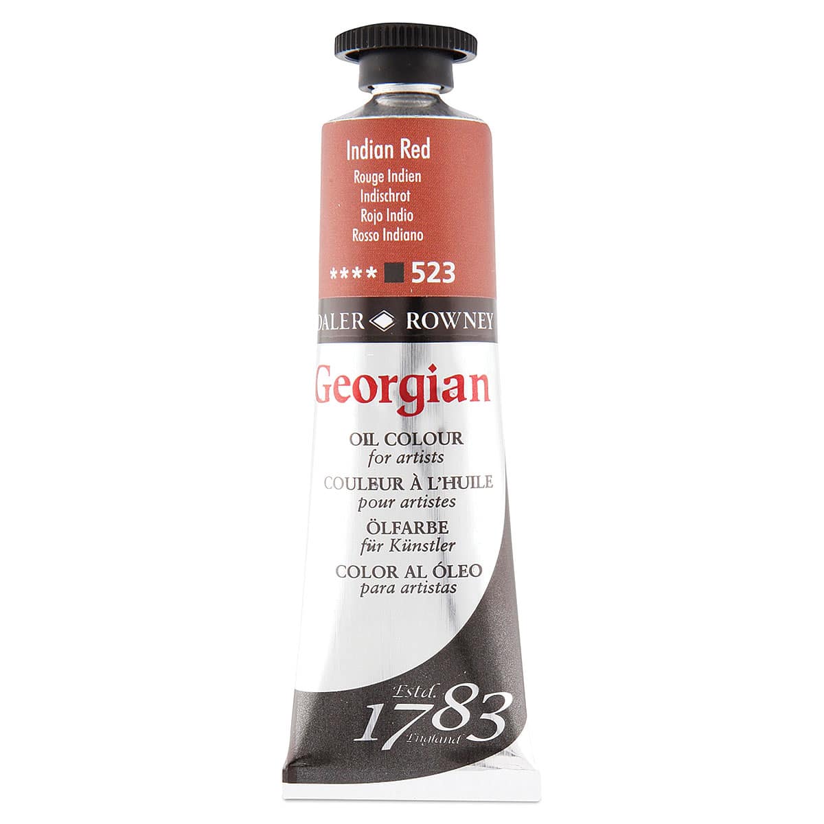Daler-Rowney Georgian Oil Color - Indian Red, 38 ml tube