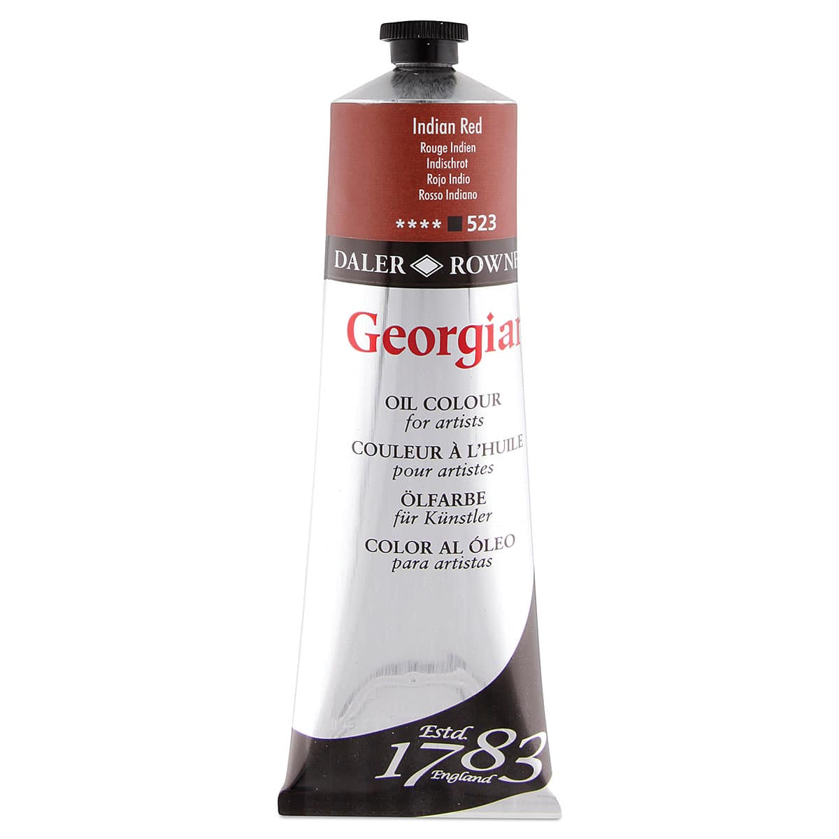 Daler-Rowney Georgian Oil Color - Indian Red, 225 ml tube