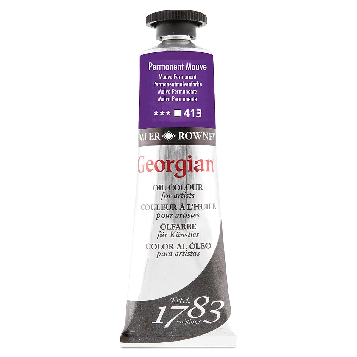 Daler-Rowney Georgian Oil Color - Permanent Mauve, 38 ml tube