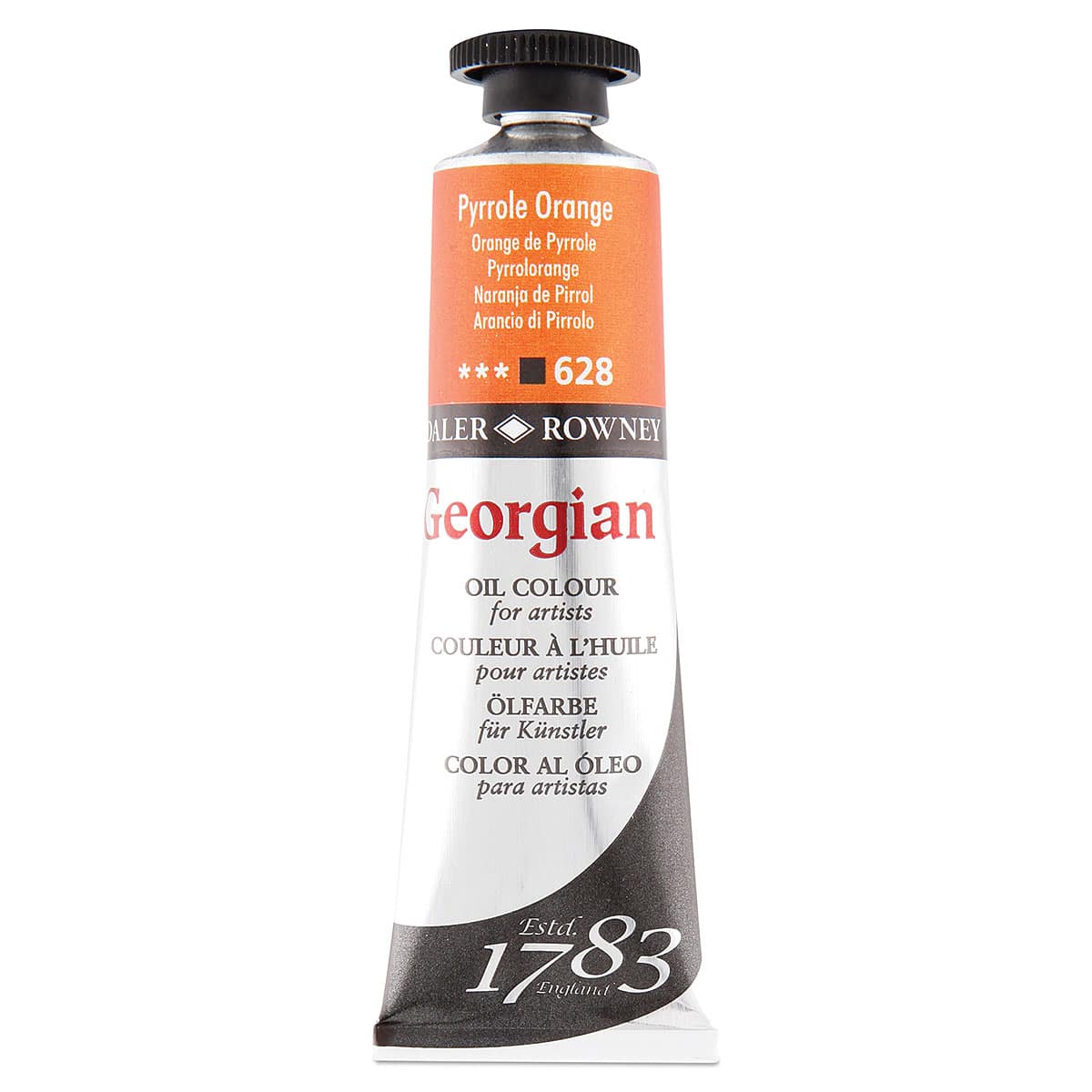 Daler-Rowney Georgian Oil Color - Pyrrole Orange, 38 ml tube