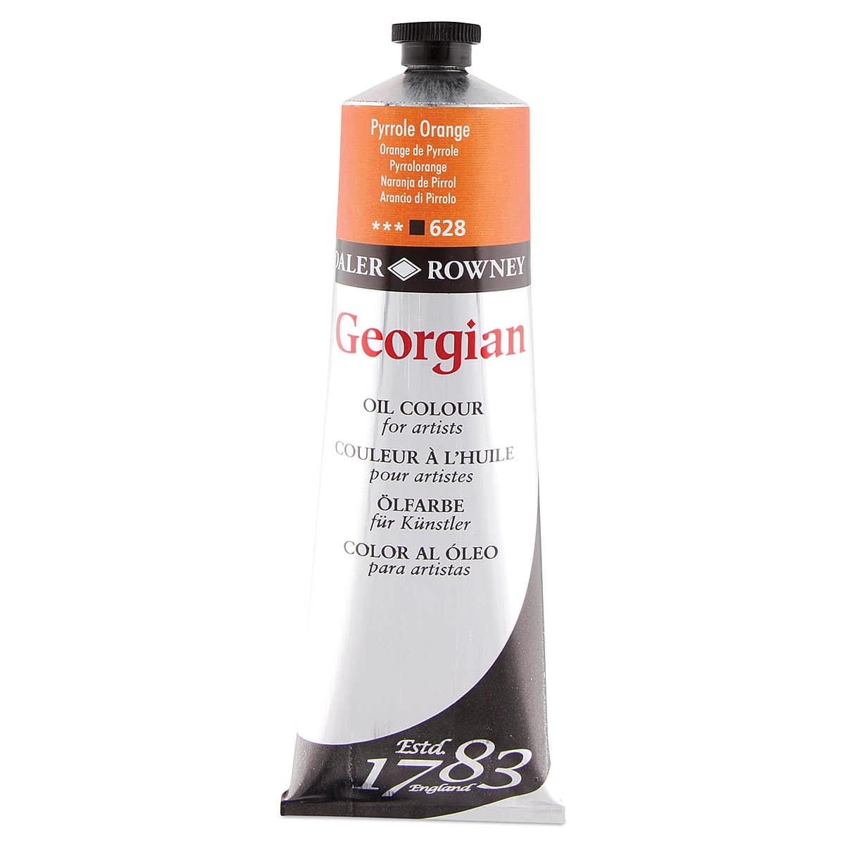 Daler-Rowney Georgian Oil Color - Pyrrole Orange, 225 ml tube