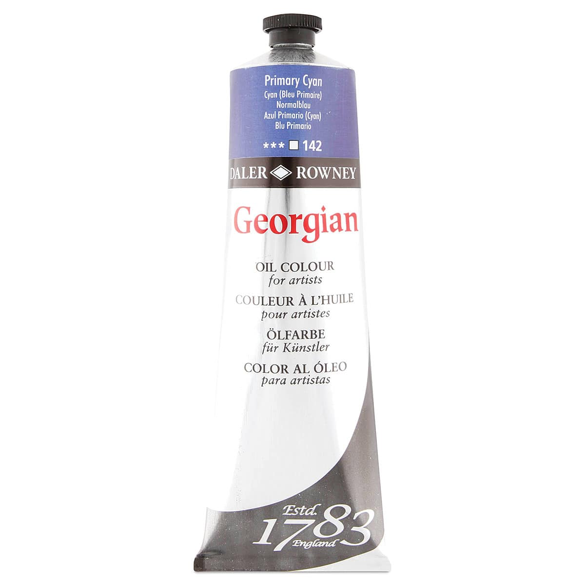 Daler-Rowney Georgian Oil Color - Primary Cyan, 225 ml tube