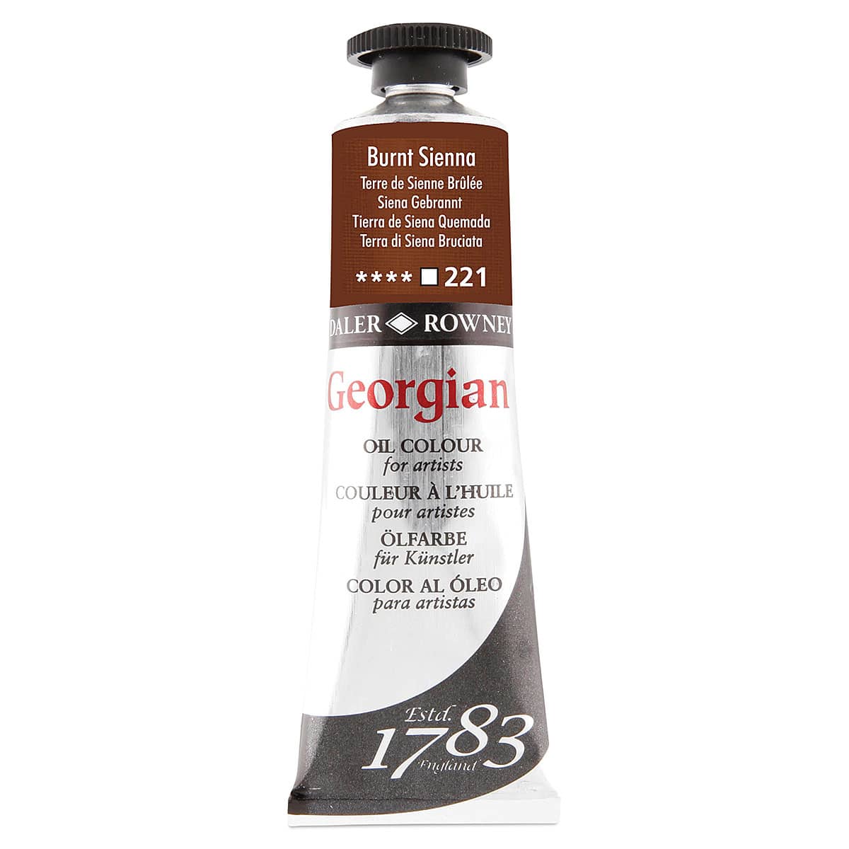 Daler-Rowney Georgian Oil Color - Burnt Sienna, 38 ml tube