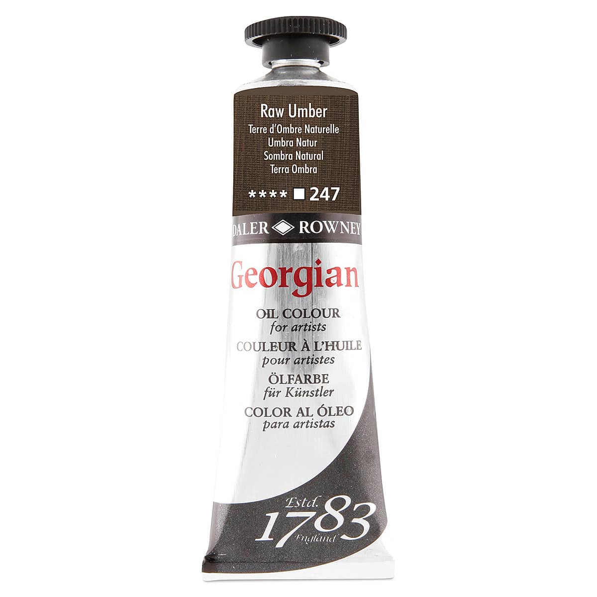 Daler-Rowney Georgian Oil Color - Raw Umber, 38 ml tube