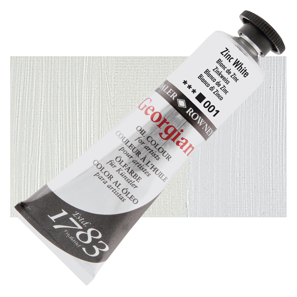 Daler-Rowney Georgian Oil Color - Zinc White, 38 ml tube and swatch