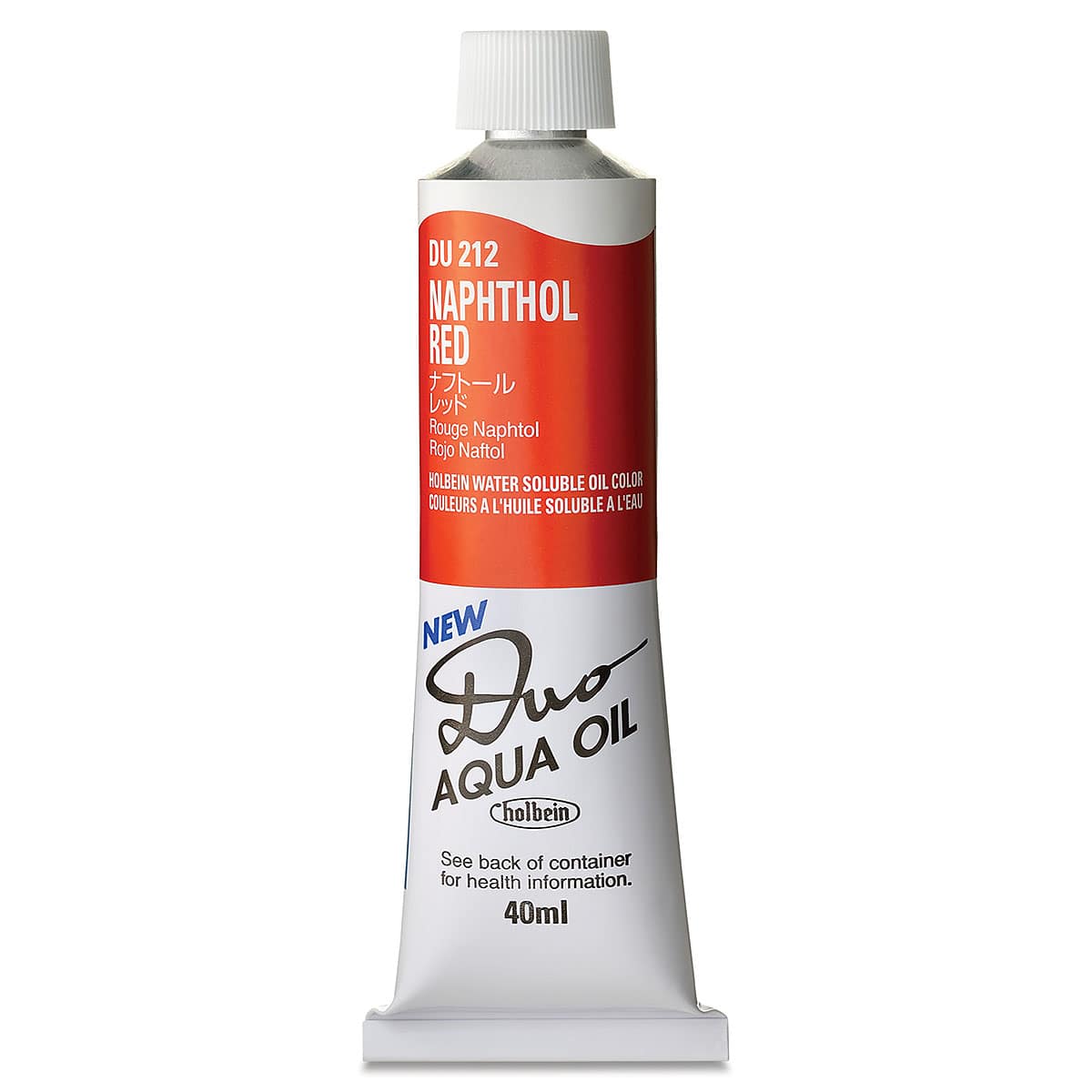 Holbein Duo Aqua Water Soluble Oils - Naphthol Red, 40 ml tube