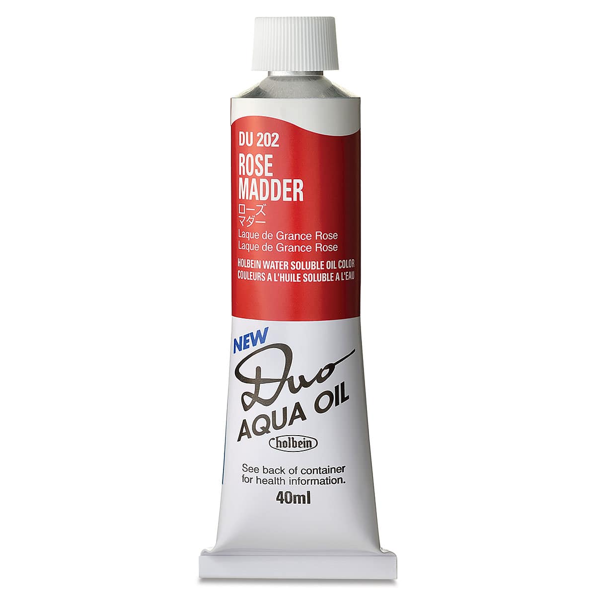 Holbein Duo Aqua Water Soluble Oils - Rose Madder, 40 ml tube