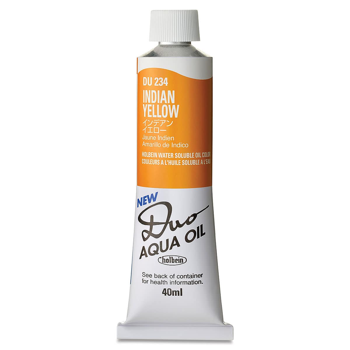 Holbein Duo Aqua Water Soluble Oils - Indian Yellow, 40 ml tube