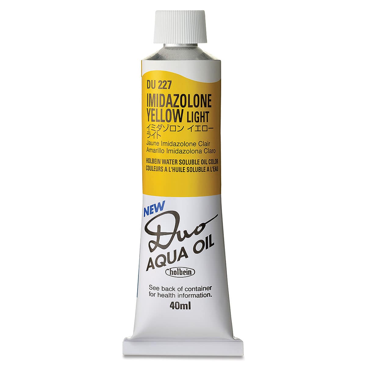 Holbein Duo Aqua Water Soluble Oils - Imidazolone Yellow Light, 40 ml tube