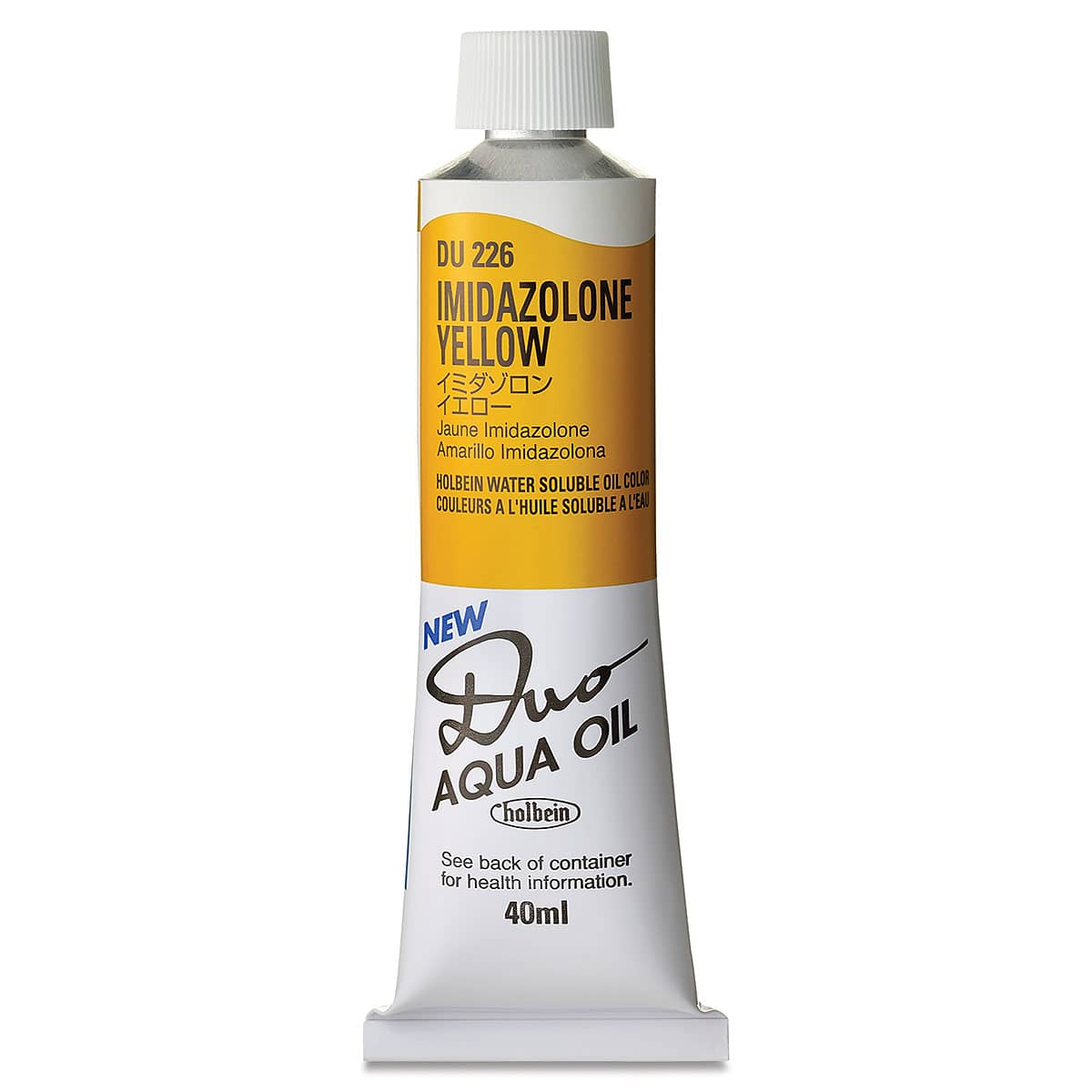 Holbein Duo Aqua Water Soluble Oils - Imidazolone Yellow, 40 ml tube