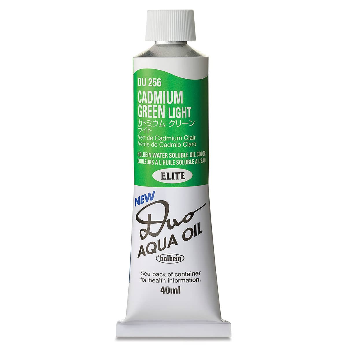 Holbein Duo Aqua Water Soluble Oils - Cadmium Green Light, 40 ml tube