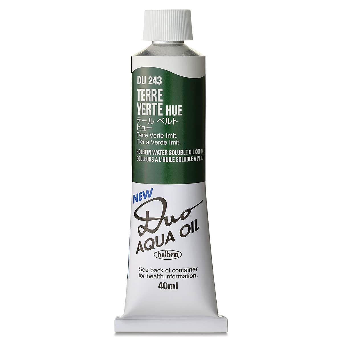 Holbein Duo Aqua Water Soluble Oils - Terre Verte Hue, 40 ml tube