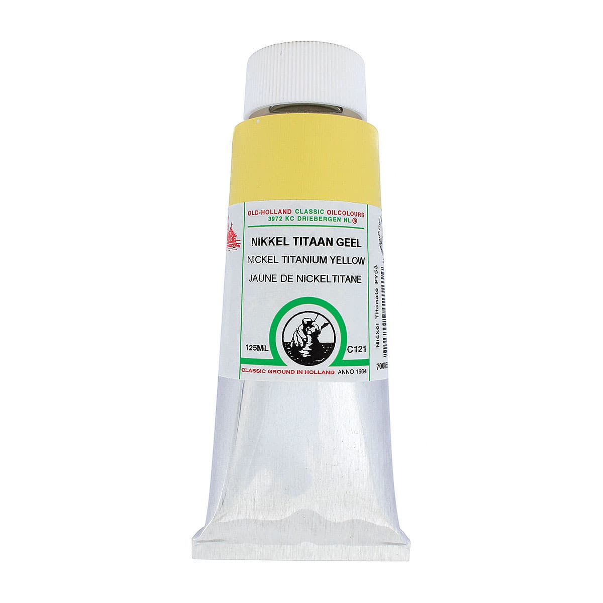 Old Holland Classic Oil Color - Nickel Titanium Yellow, 125 ml tube