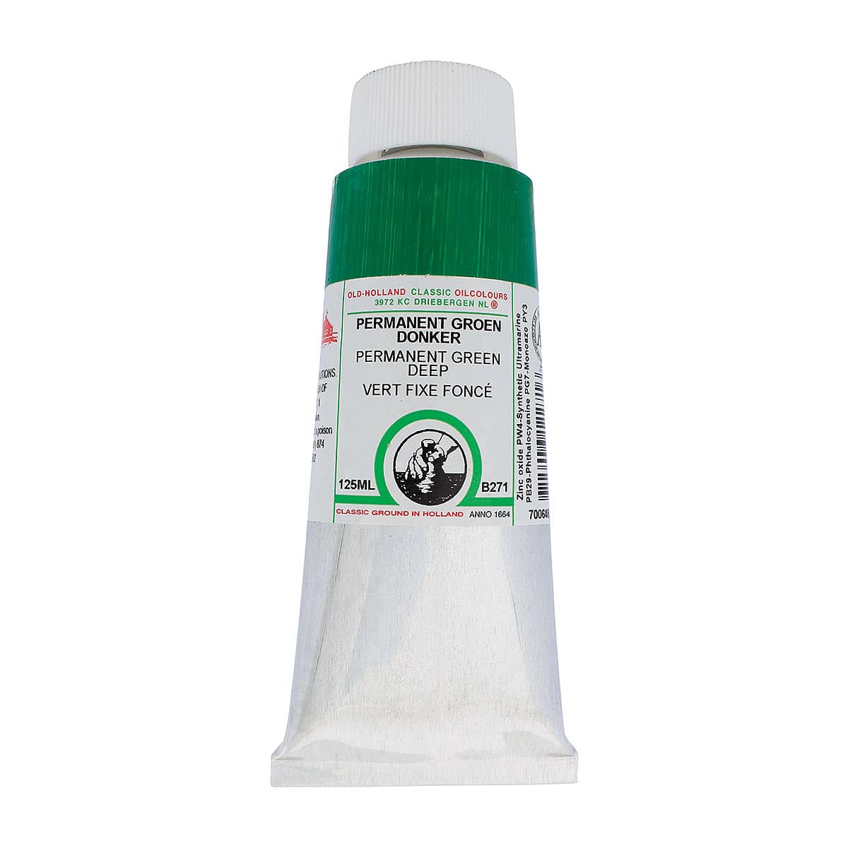Old Holland Classic Oil Color - Permanent Green Deep, 125 ml tube