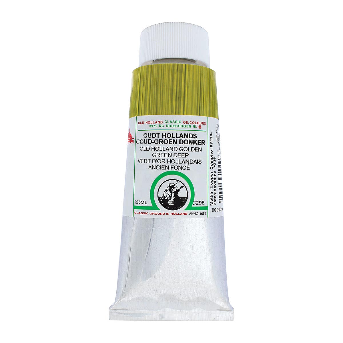 Old Holland Classic Oil Color - Old Holland Golden Green Deep, 125 ml tube