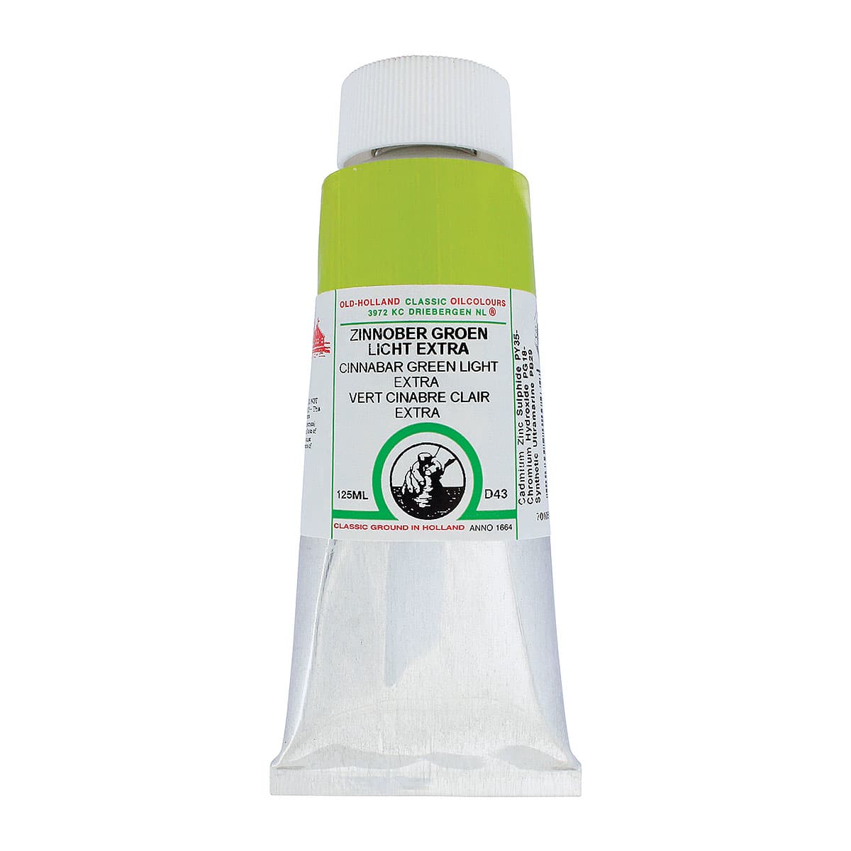 Old Holland Classic Oil Color - Cinnabar Green Light Extra, 125 ml tube