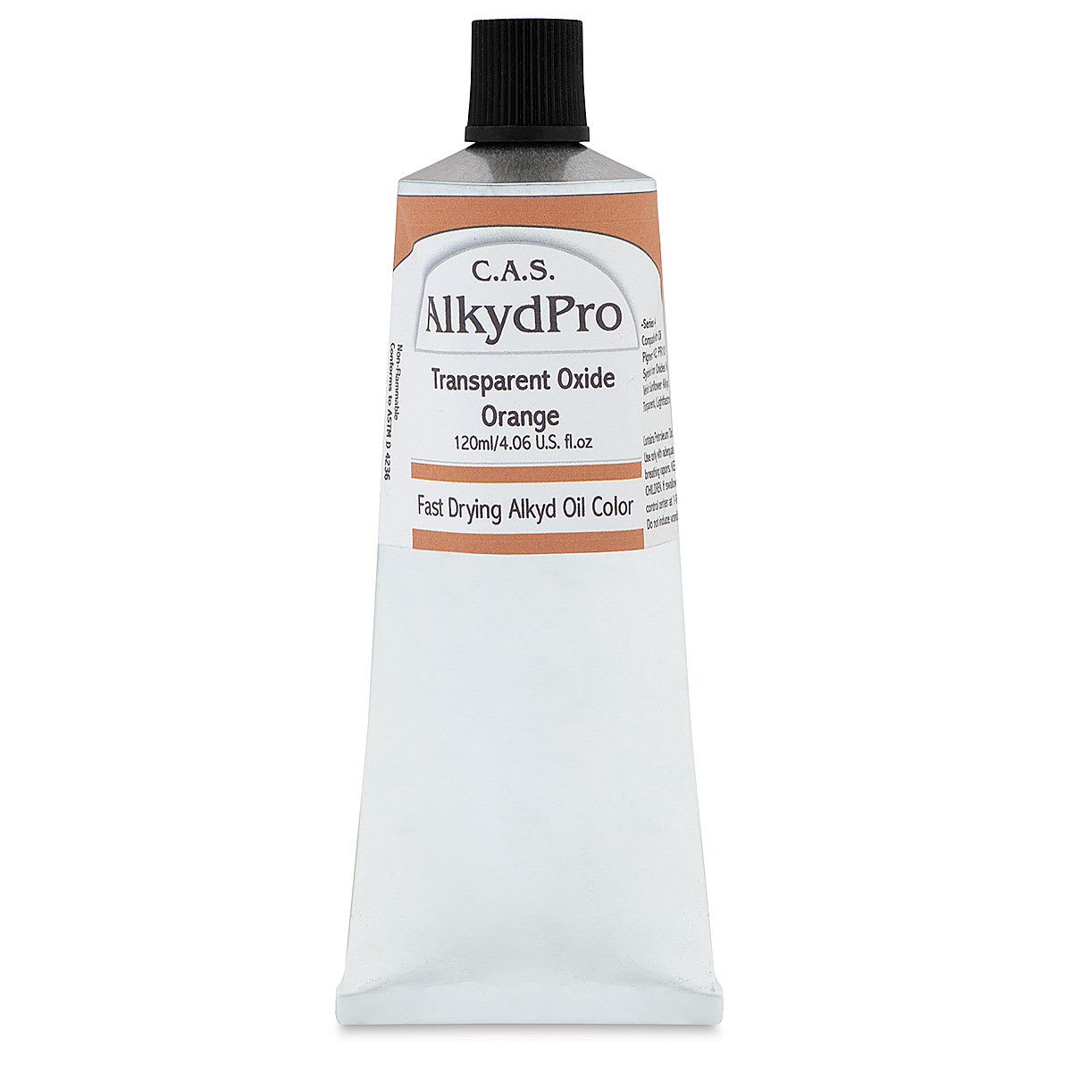 CAS AlkydPro Fast-Drying Alkyd Oil Color - Transparent Oxide Orange, 120 ml tube