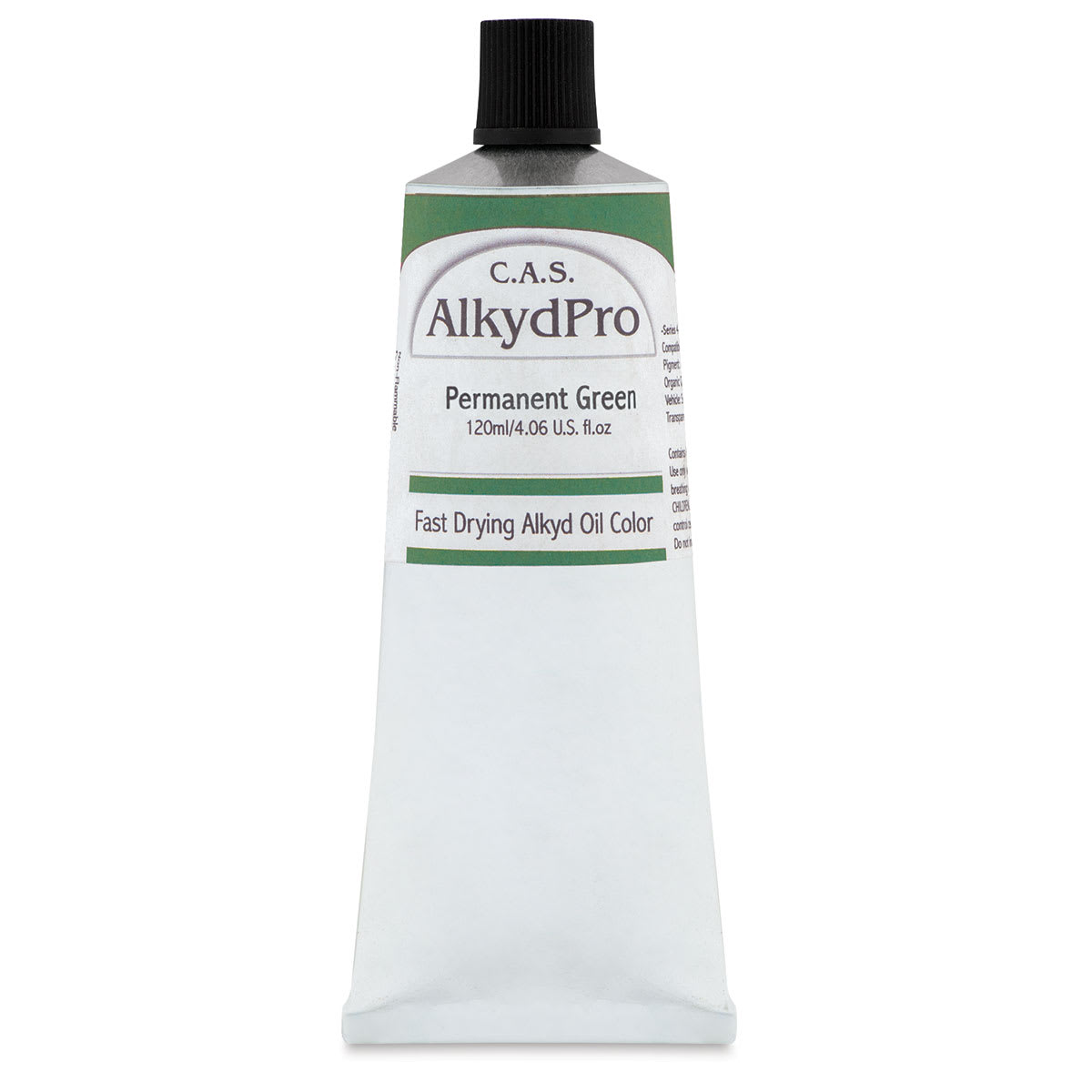 CAS AlkydPro Fast-Drying Alkyd Oil Color - Permanent Green, 120 ml tube