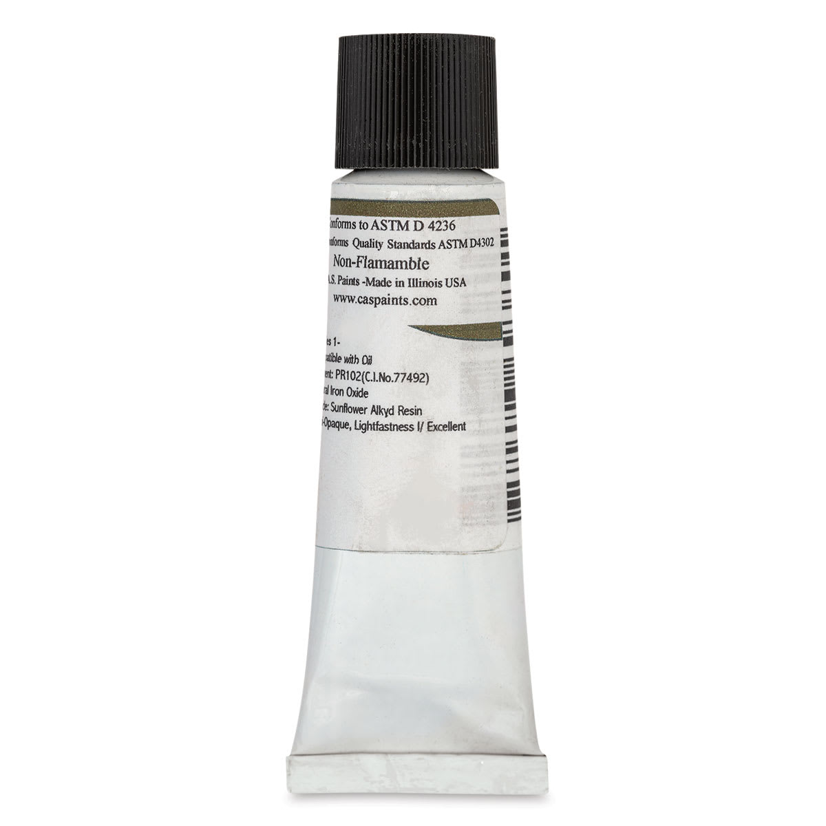 CAS AlkydPro Fast-Drying Alkyd Oil Color - Burnt Sienna, 37 ml tube back