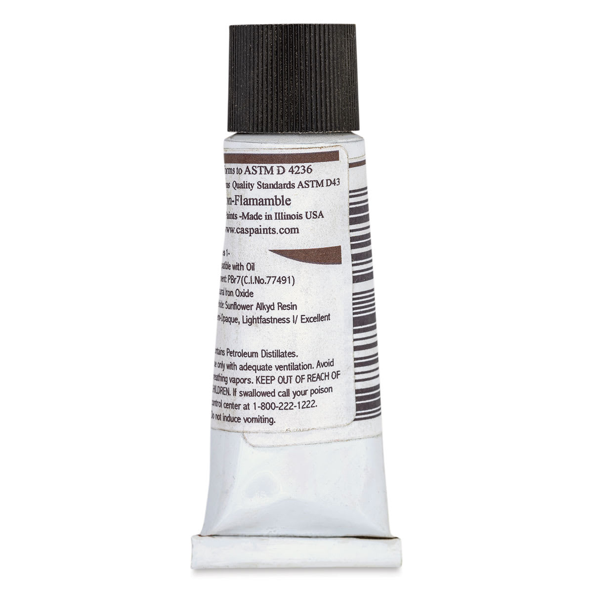 CAS AlkydPro Fast-Drying Alkyd Oil Color - Raw Umber, 37 ml tube back