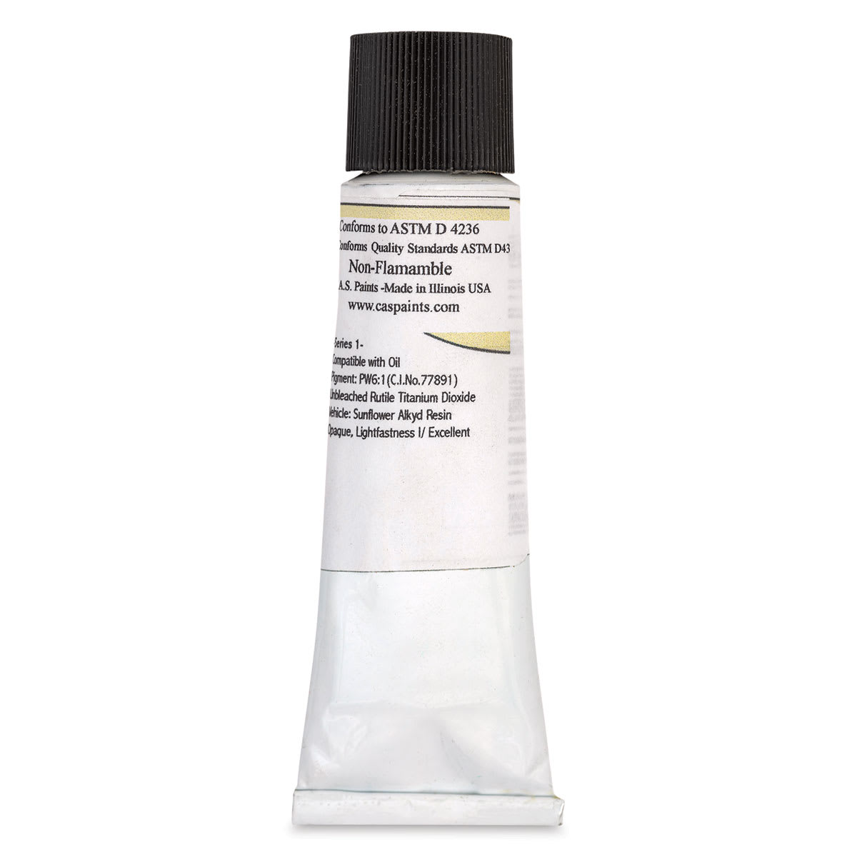 CAS AlkydPro Fast-Drying Alkyd Oil Color - Buff Titanium, 37 ml tube back