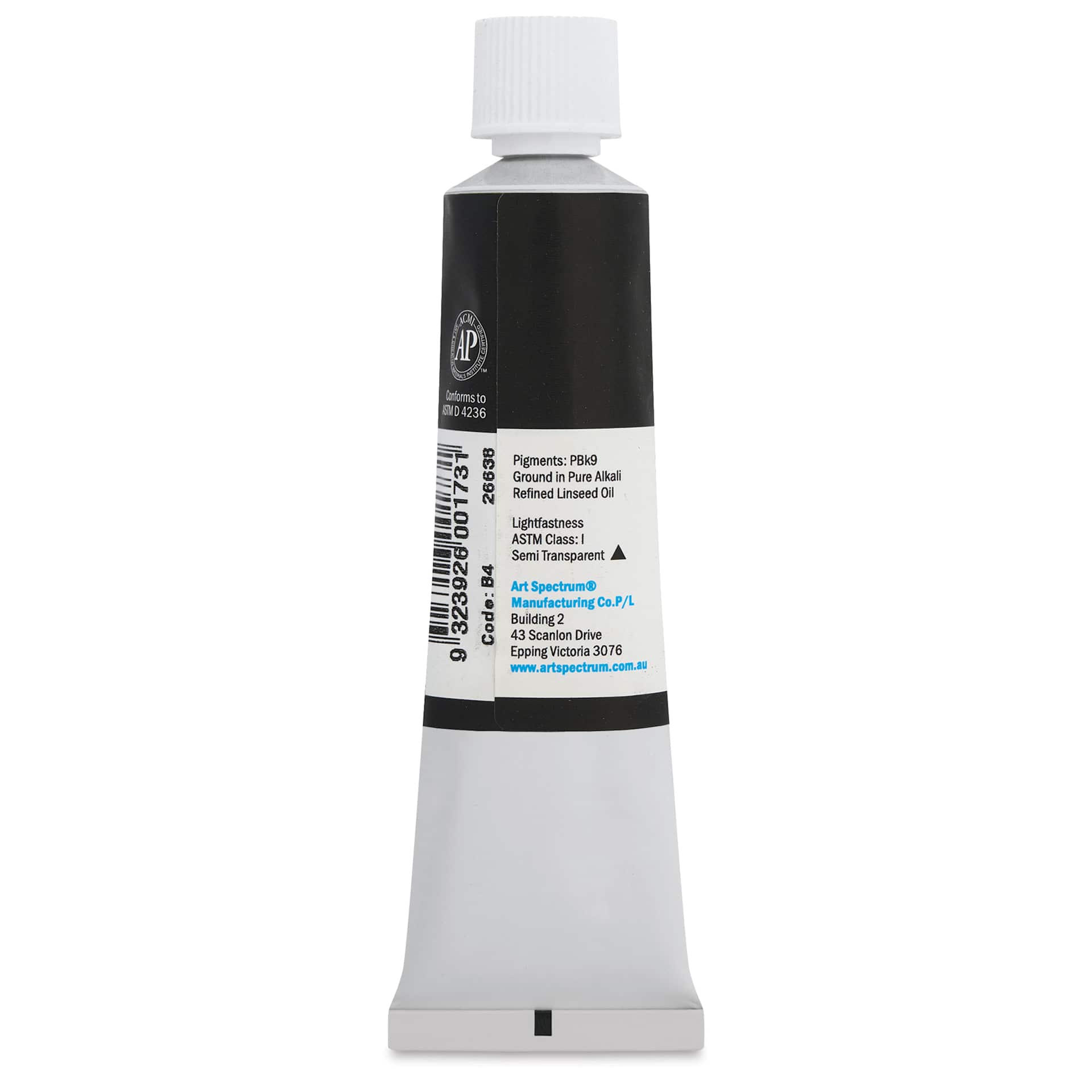 Art Spectrum Artists' Oil Paint - Ivory Black, 40 ml back