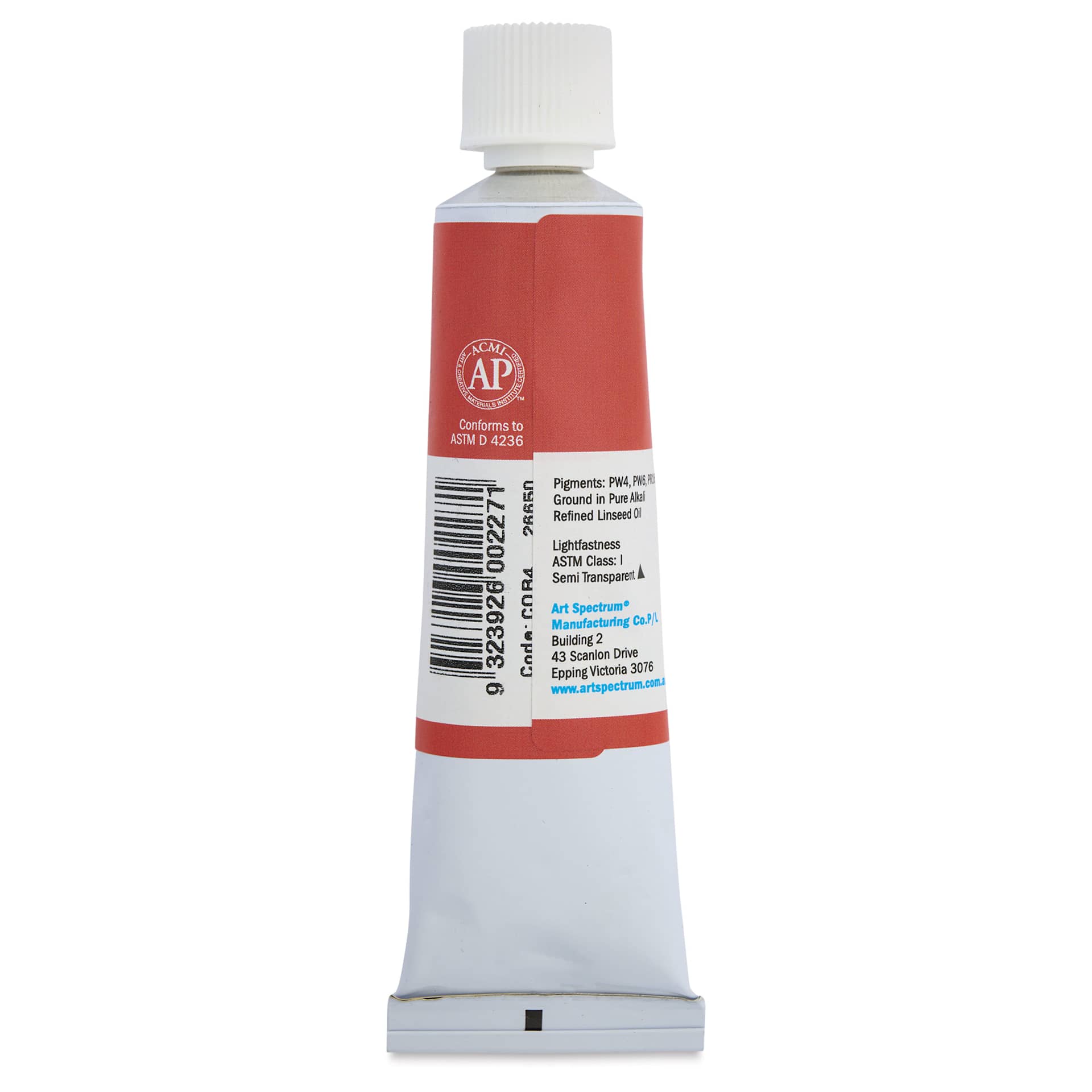 Art Spectrum Artists' Oil Paint - Coral, 40 ml back