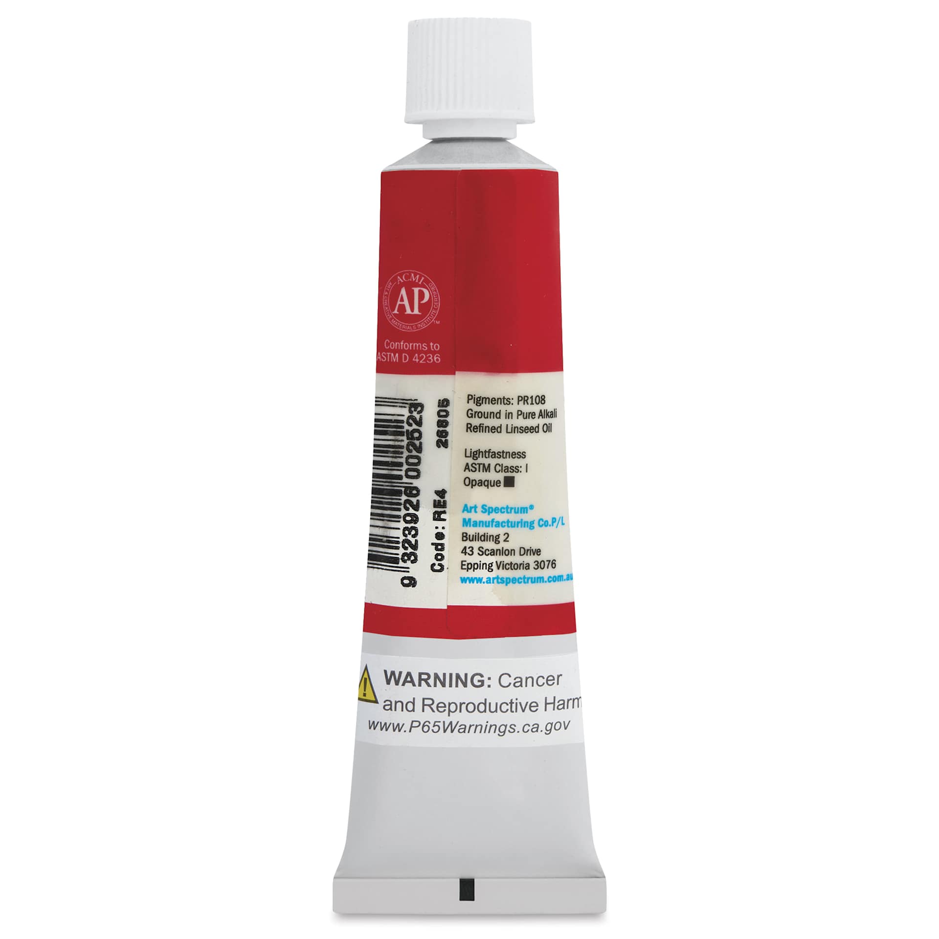 Art Spectrum Artists' Oil Paint - Cadmium Red, 40 ml back