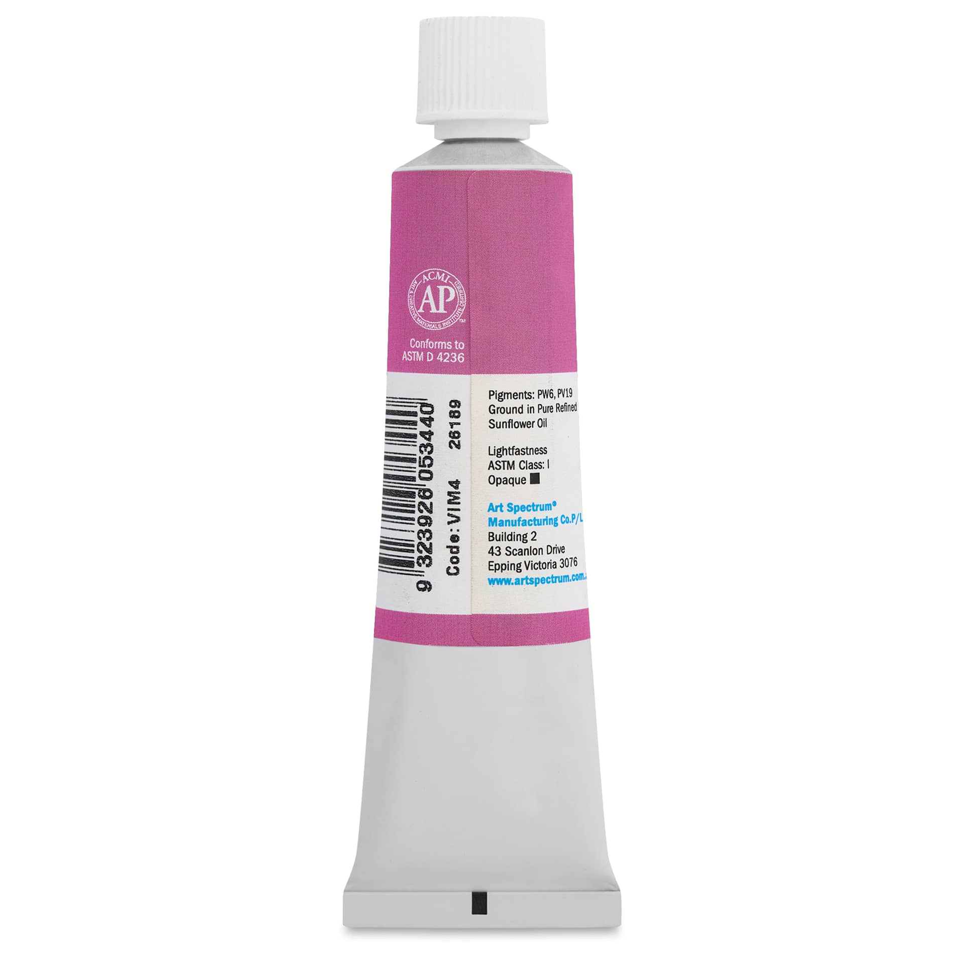 Art Spectrum Artists' Oil Paint - Vibrant Magenta, 40 ml back