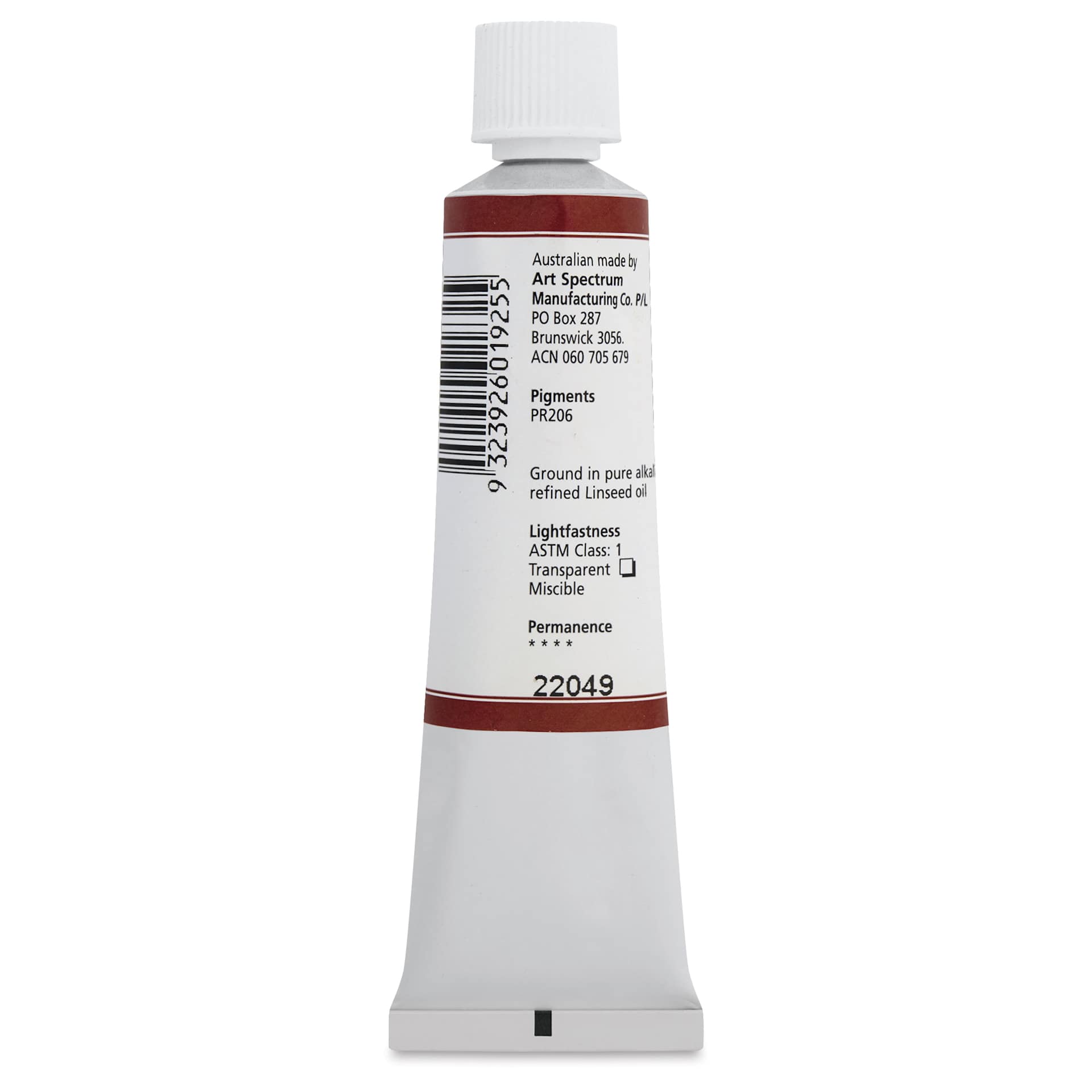 Art Spectrum Artists' Oil Paint - Quinacridone Maroon, 40 ml back