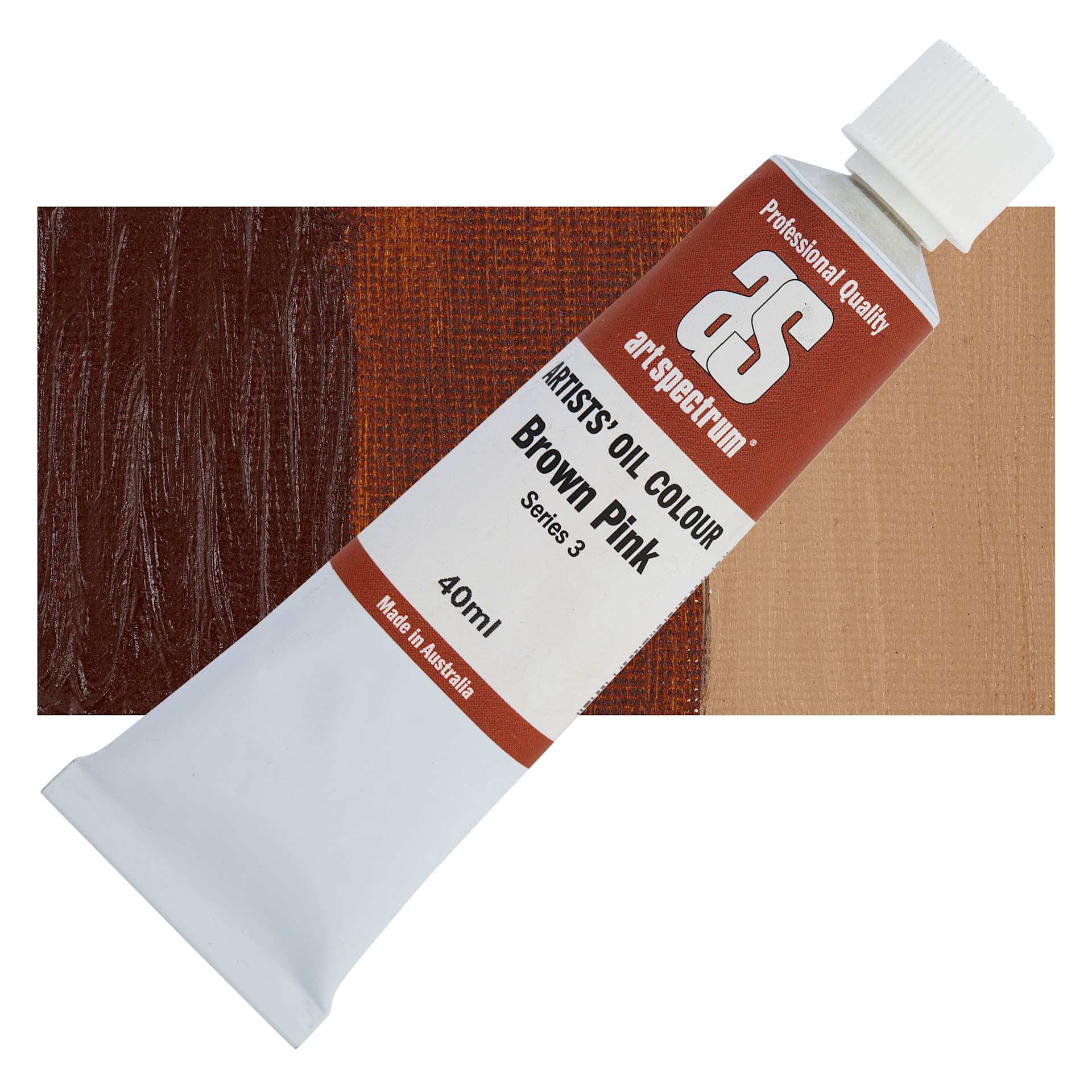 Art Spectrum Artists' Oil Paint - Brown Pink, 40 ml tube and swatch